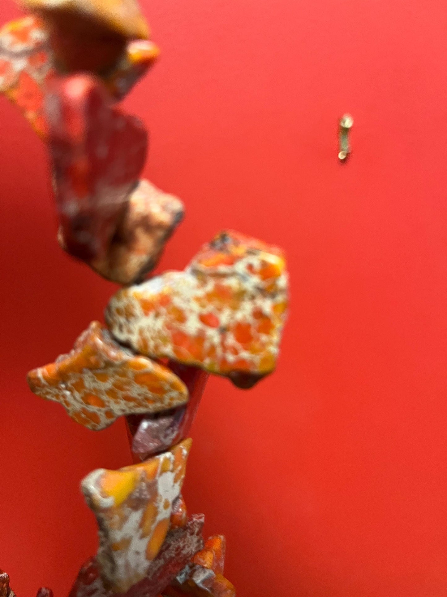 Approximately 29 inch long stunning stone necklace   so unique and original and would make great gift