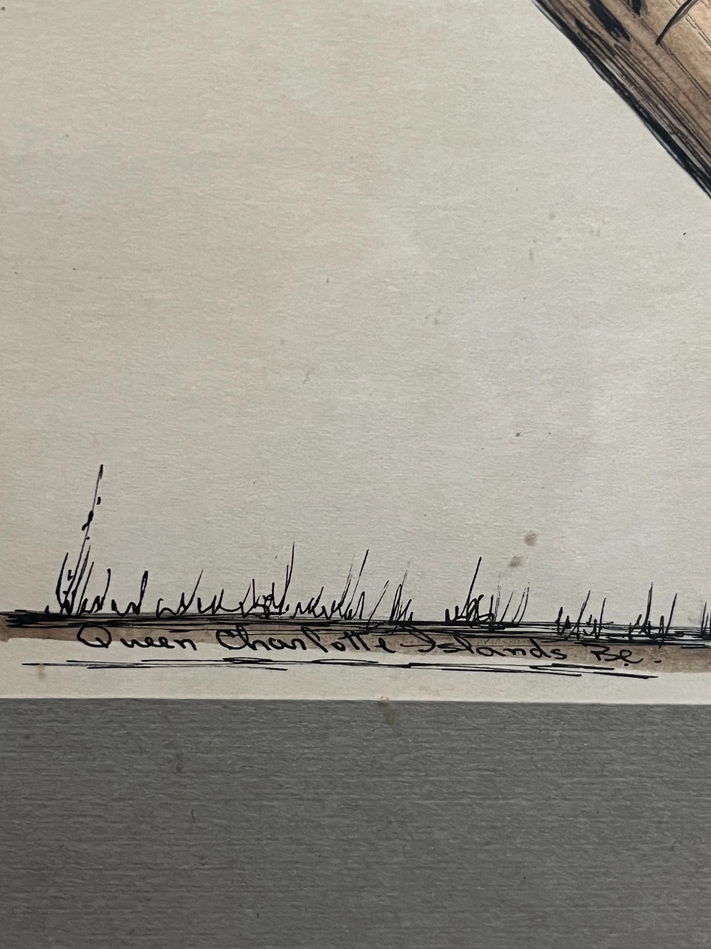 Unbelievably fabulous Original ink sketch on paper — 13 x 12” — signed indigenous Haida art — wonderful detail — real treasure — old