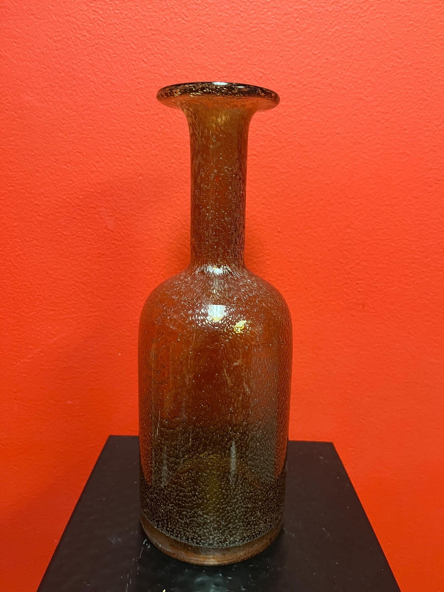 Lovely HOLMGAARD 10 inch tall vase  unusual and wonderful design  perfect for Collector