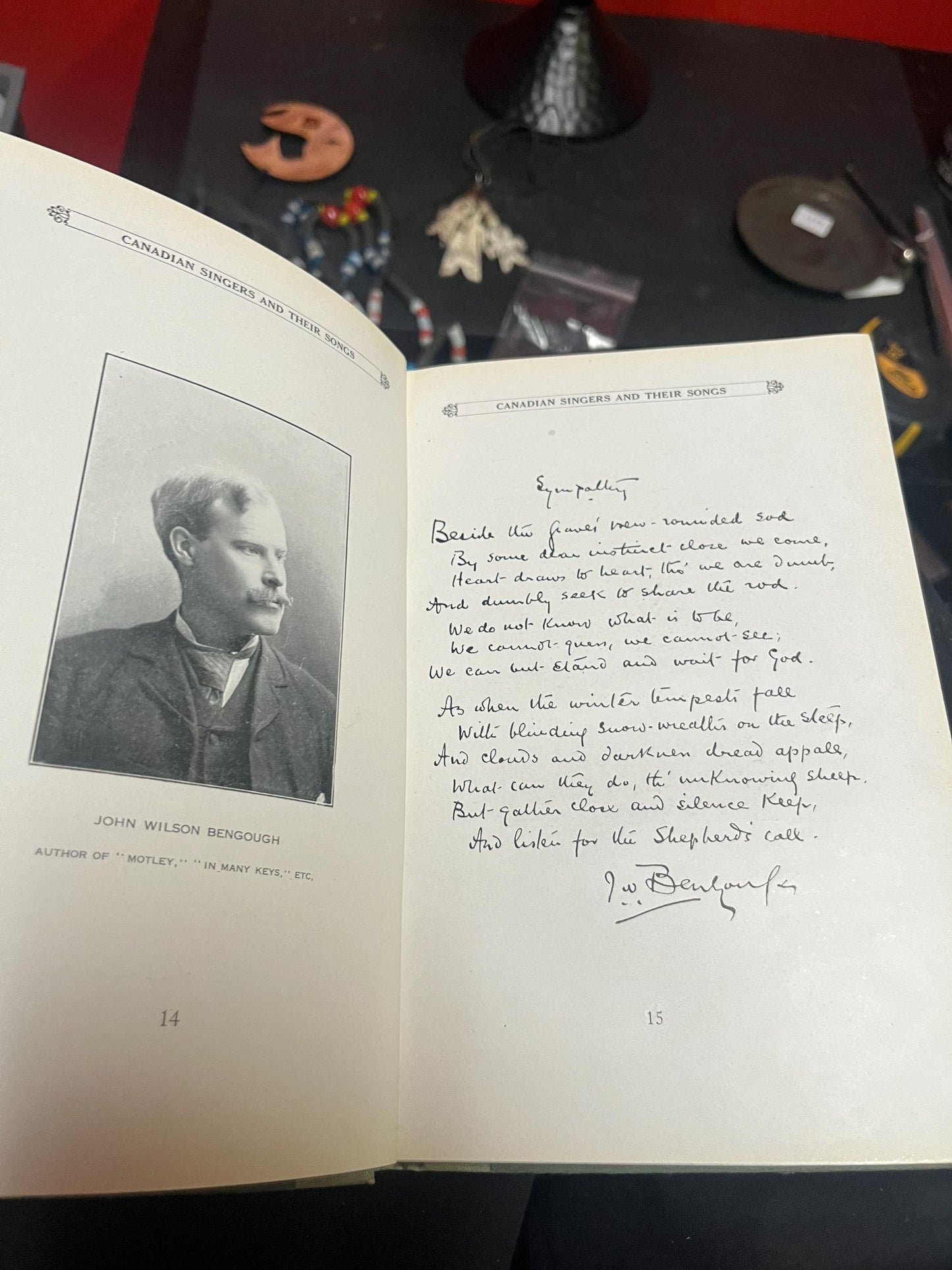 Beautiful Canadian singers and their songs book from 1919 by Edward S Caswell  wonderful gift good antique condition