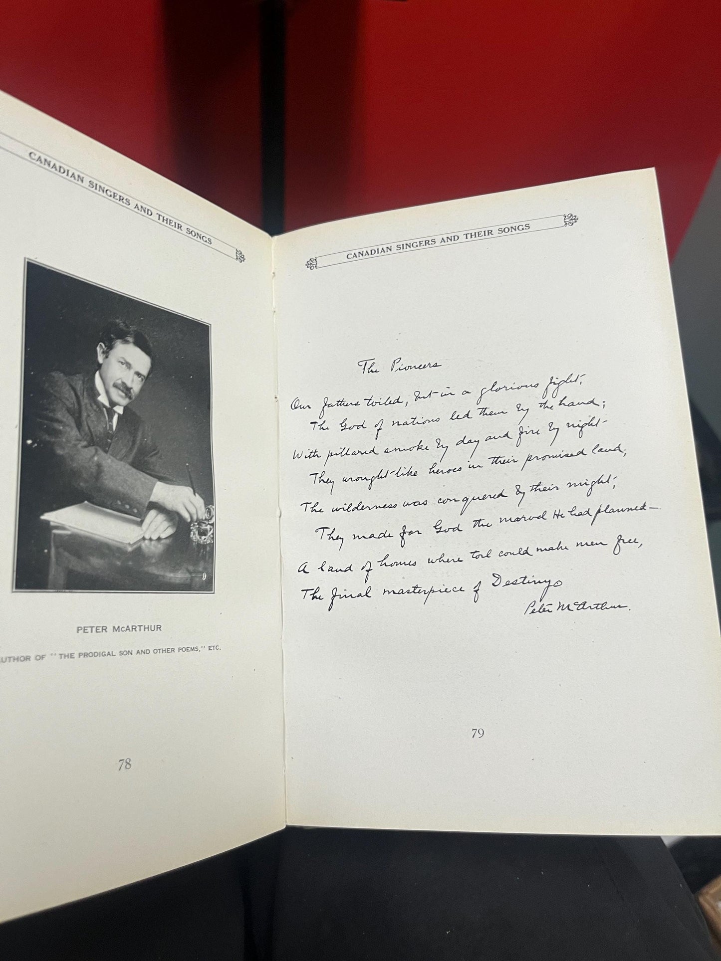 Beautiful Canadian singers and their songs book from 1919 by Edward S Caswell  wonderful gift good antique condition