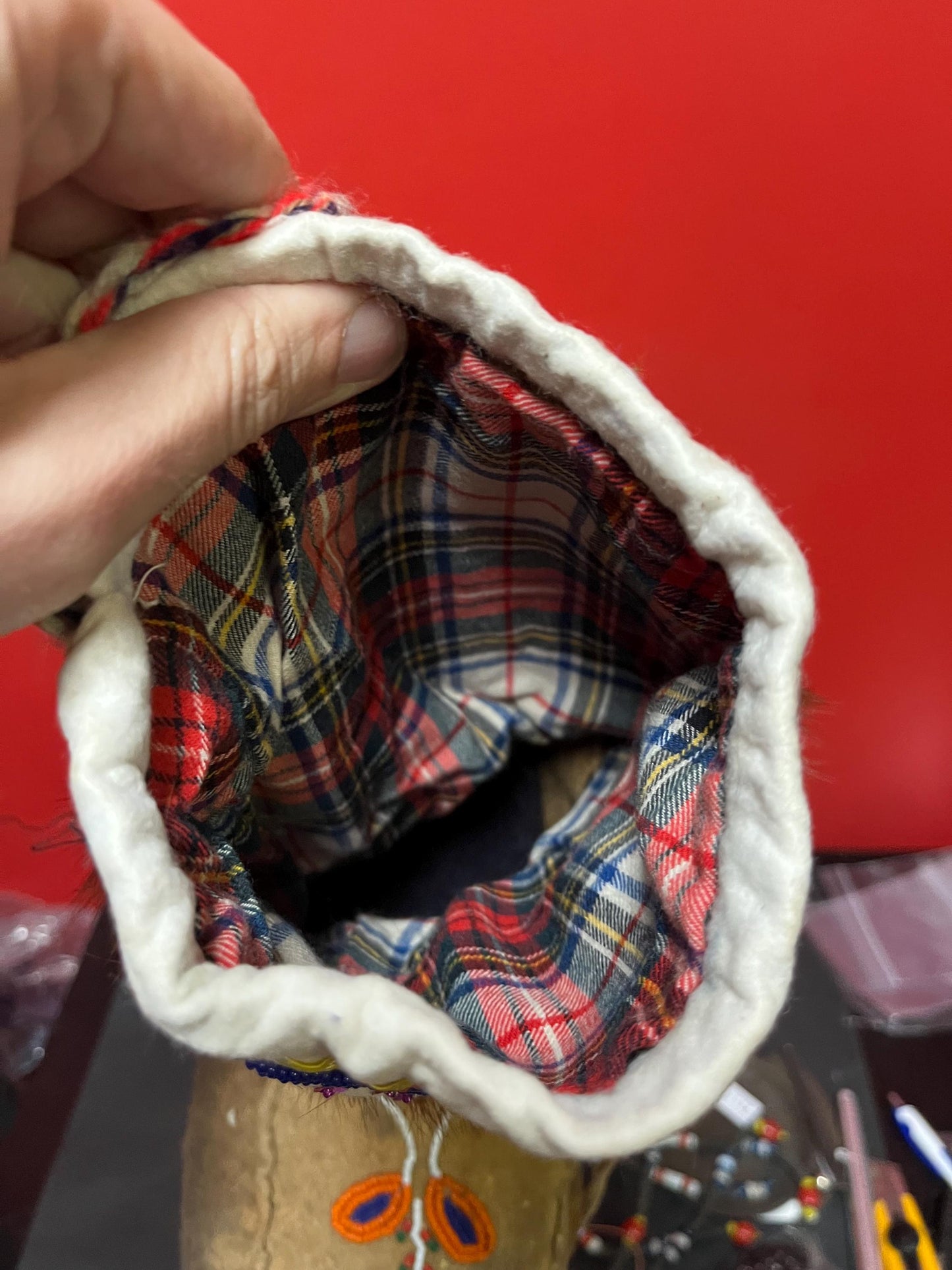 Super value  7 x 10 long antique beaded indigenous first nations moccasin boots  more for display  wow - pretty good condition