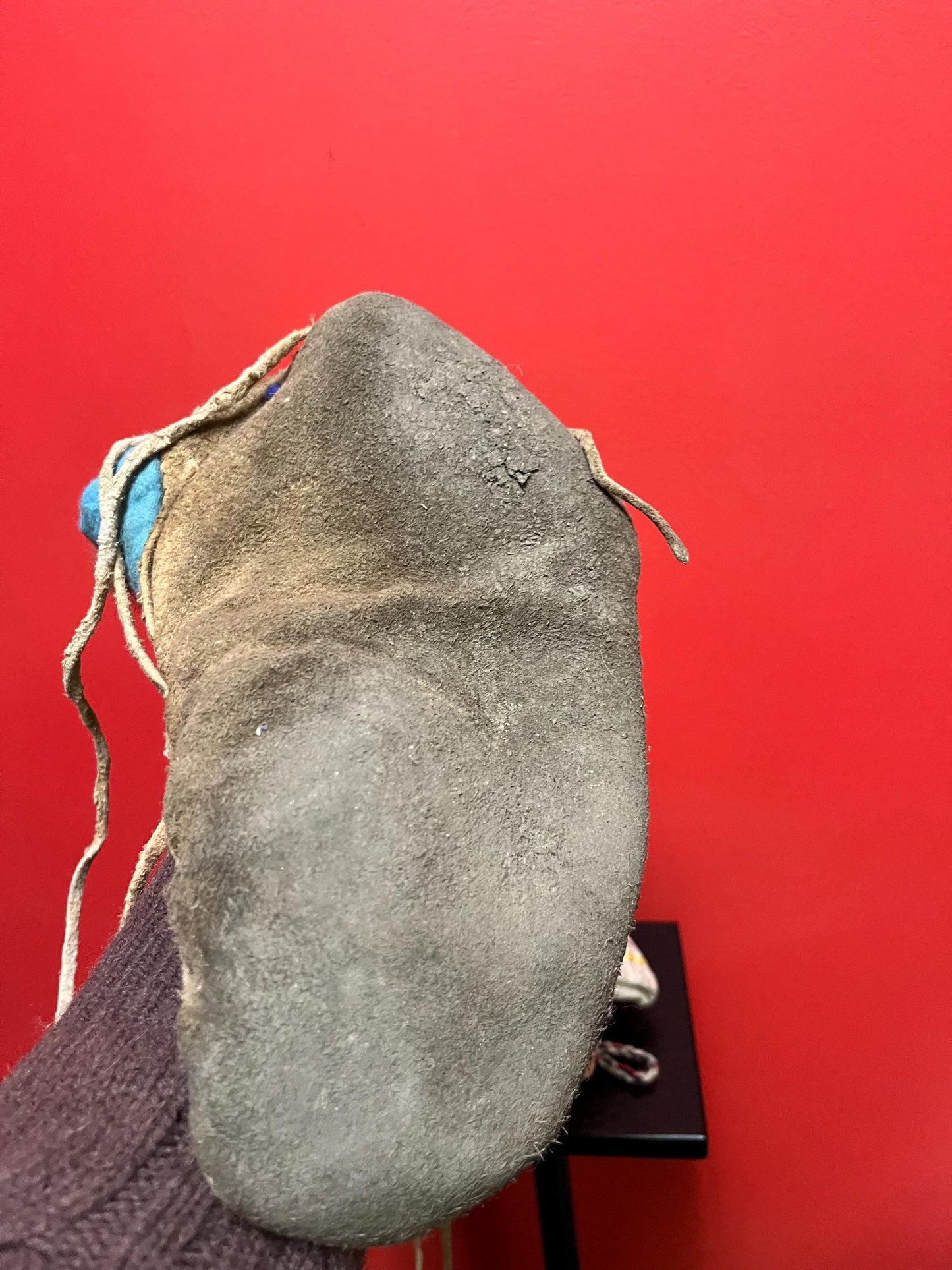 Super value  7 x 10 long antique beaded indigenous first nations moccasin boots  more for display  wow - pretty good condition