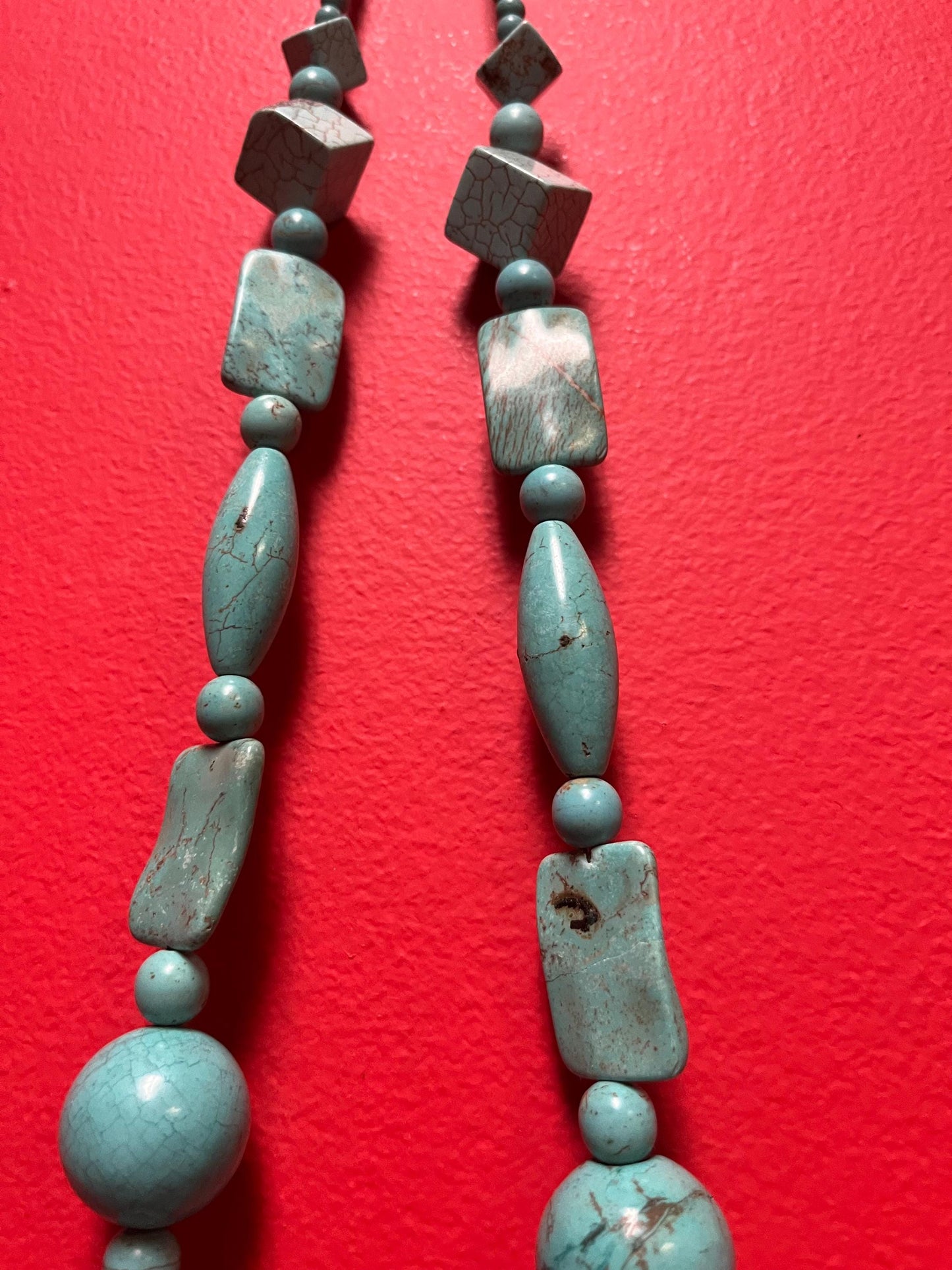 33 inch approx turquoise necklace  good quality and wonderful look  great gift