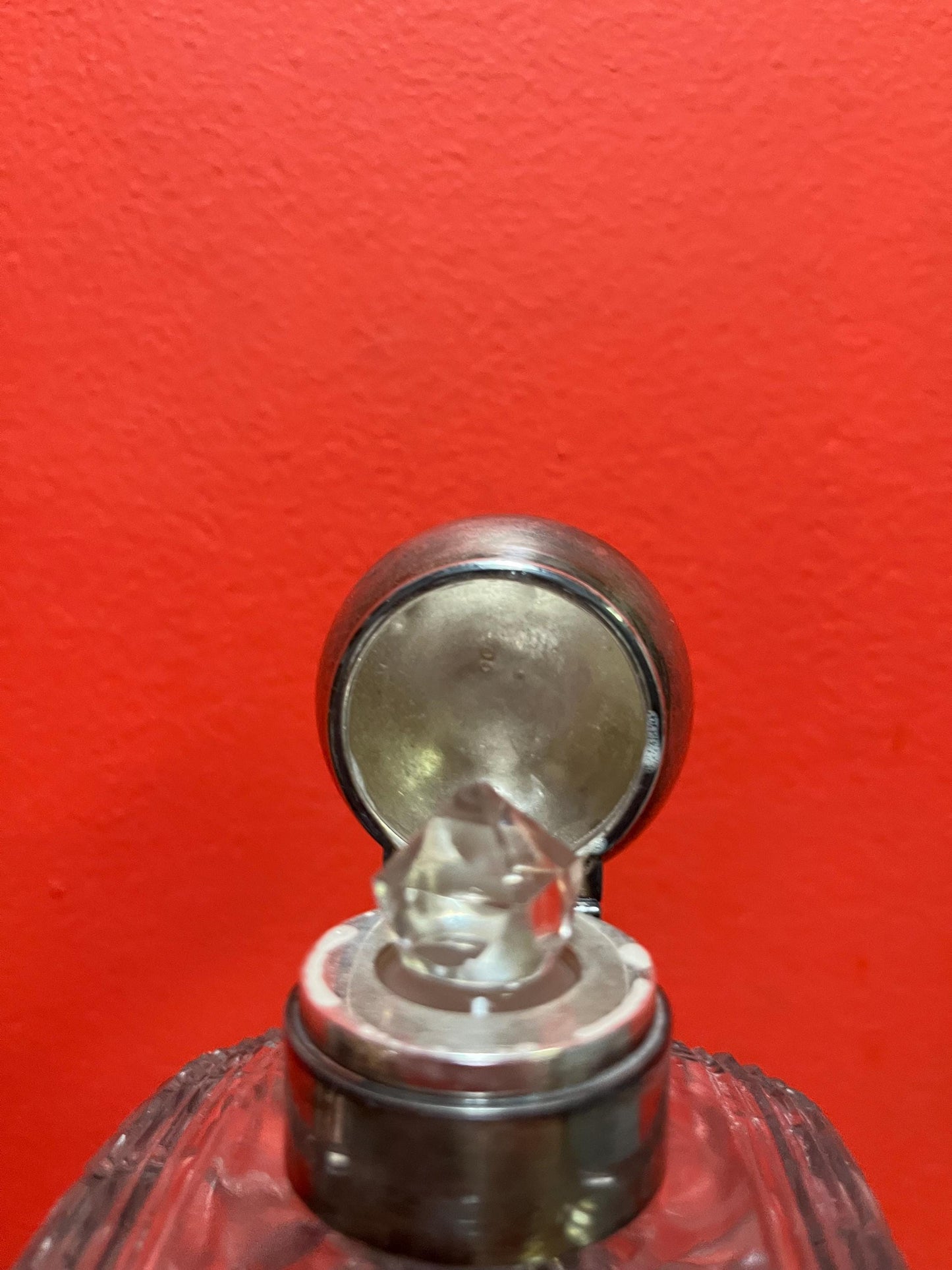 Magnificent 6 inch tall antique hallmark 1898 mens crystal and Sterling scent  bottle in fabulous condition with original stopper