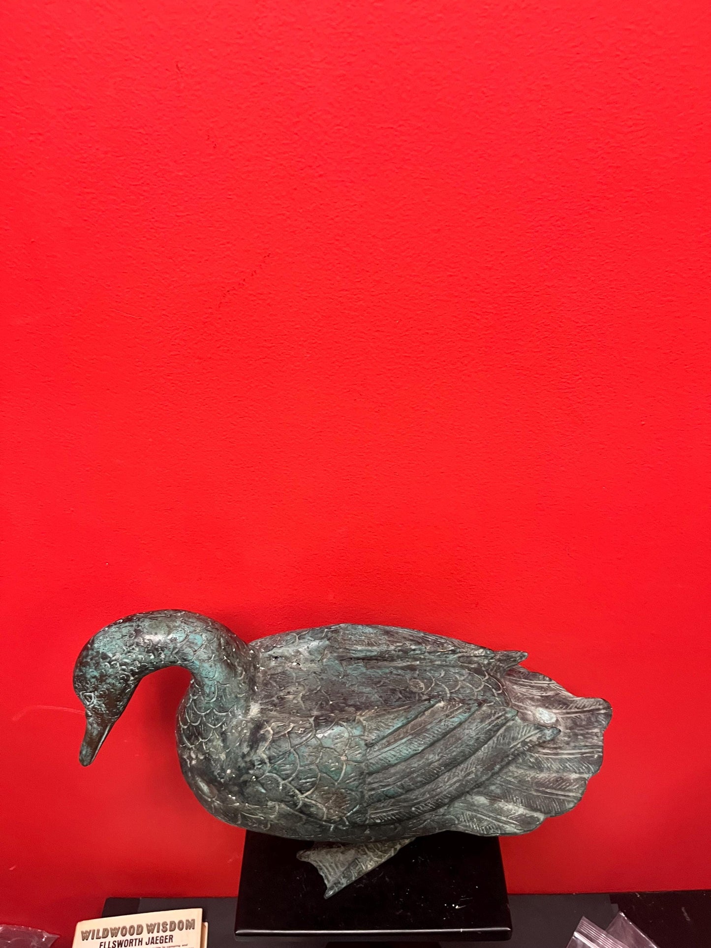 Stunning massive 13 x 9 high Asian  bronze   duck with wonderful Patina  over 2 kg  impressive bronze - great value