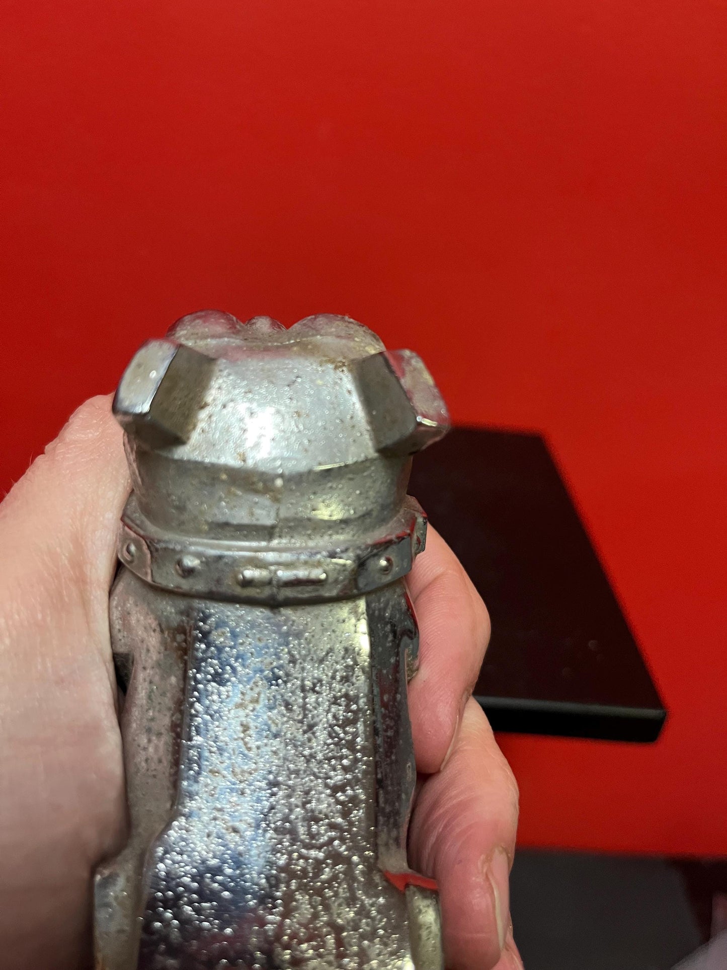 Very cool 6 inch bulldog car mascot in rough shape needs restoration  great value