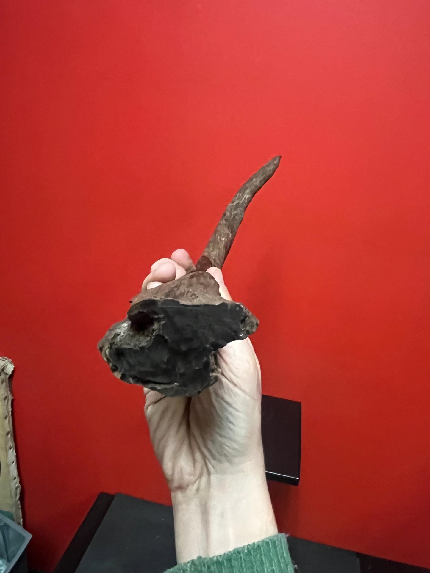 Amazing 15 inch tall African wooden ironwood carved statue of a lady