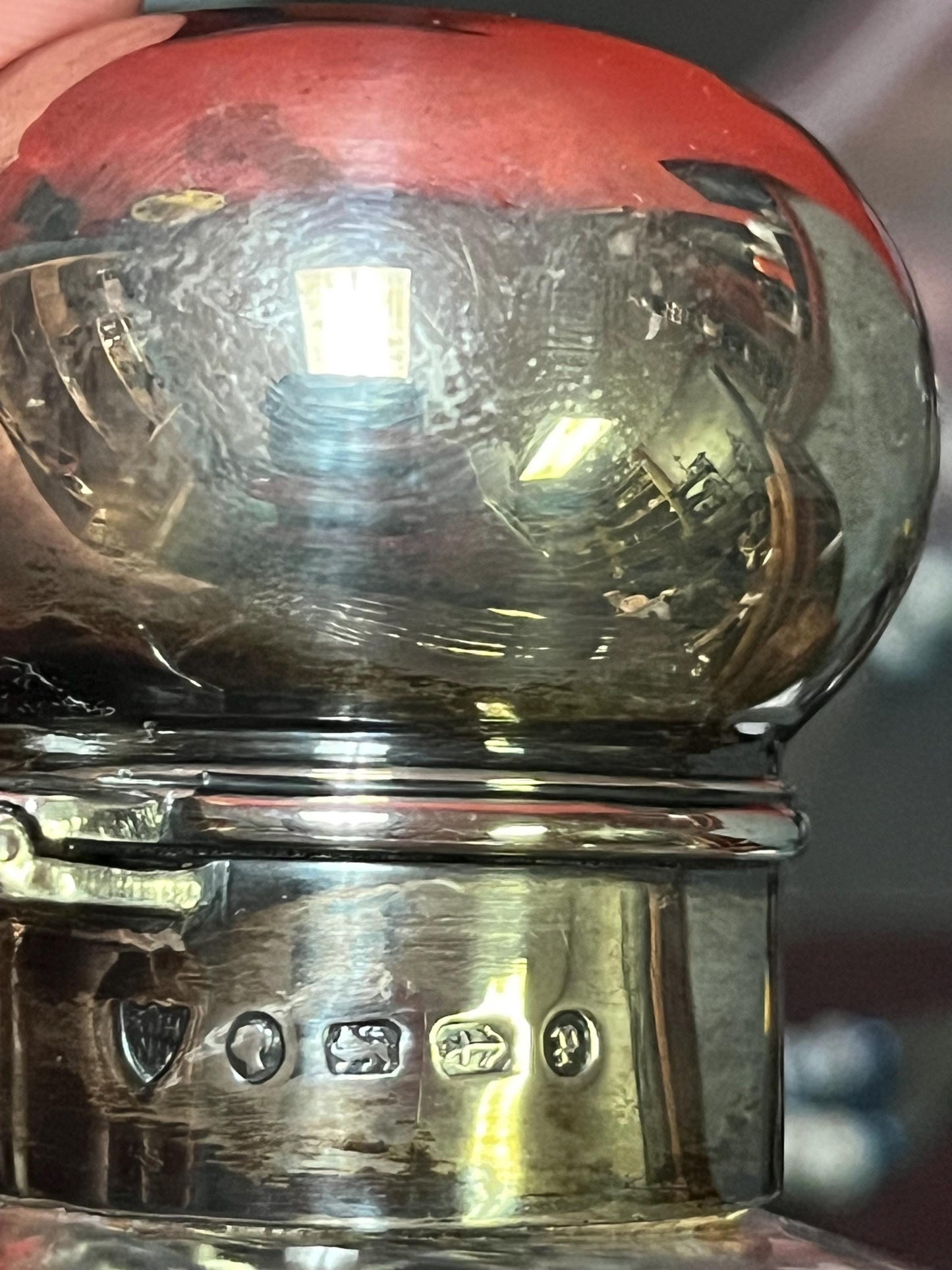 Magnificent 6 inch tall antique hallmark 1898 mens crystal and Sterling scent  bottle in fabulous condition with original stopper