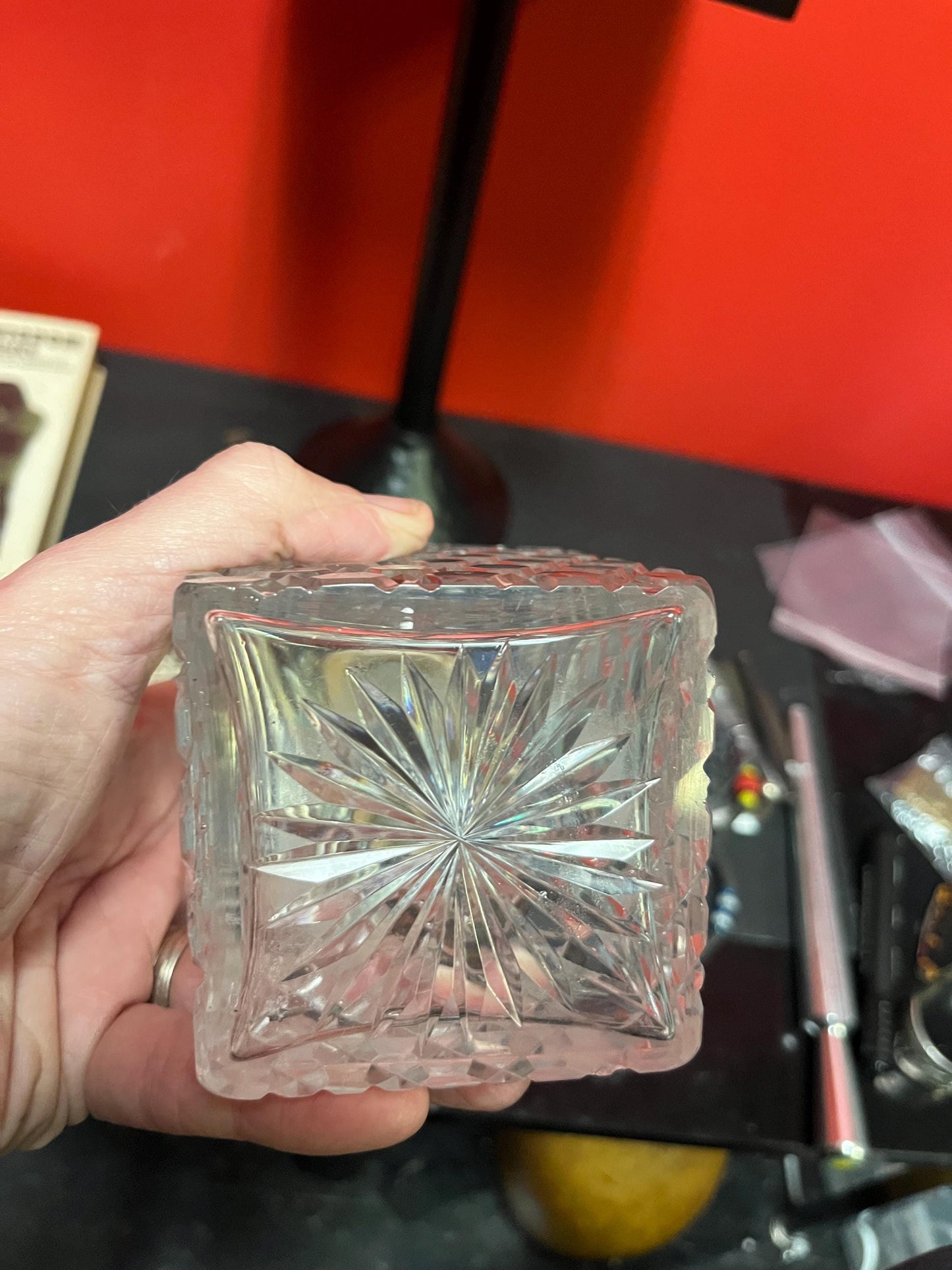 Magnificent 6 inch tall antique hallmark 1898 mens crystal and Sterling scent  bottle in fabulous condition with original stopper