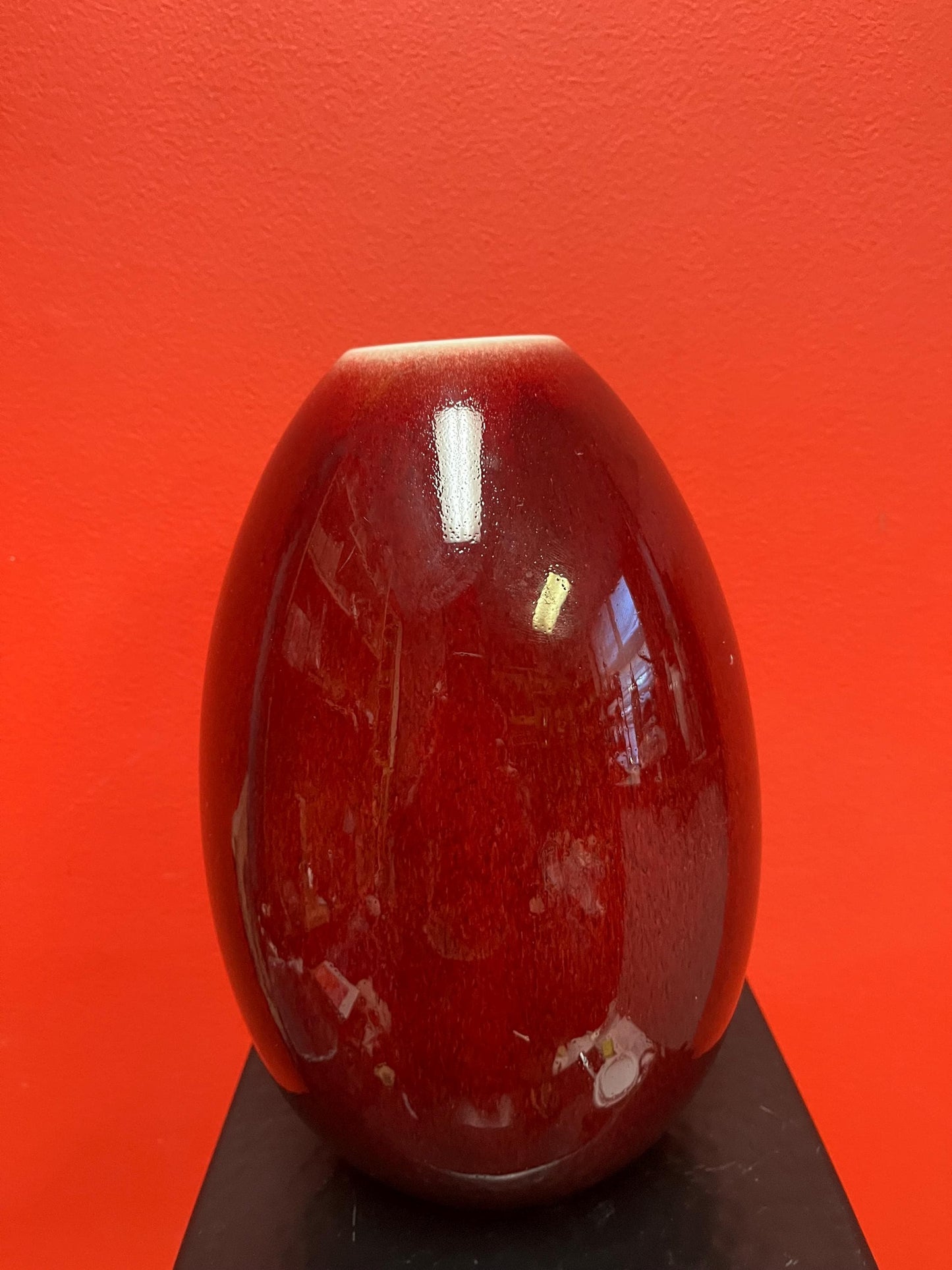 Amazing antique Chinese sang de beouf 10 inch tall vase  mint condition and great price  stunning glaze  Chinese Antiques