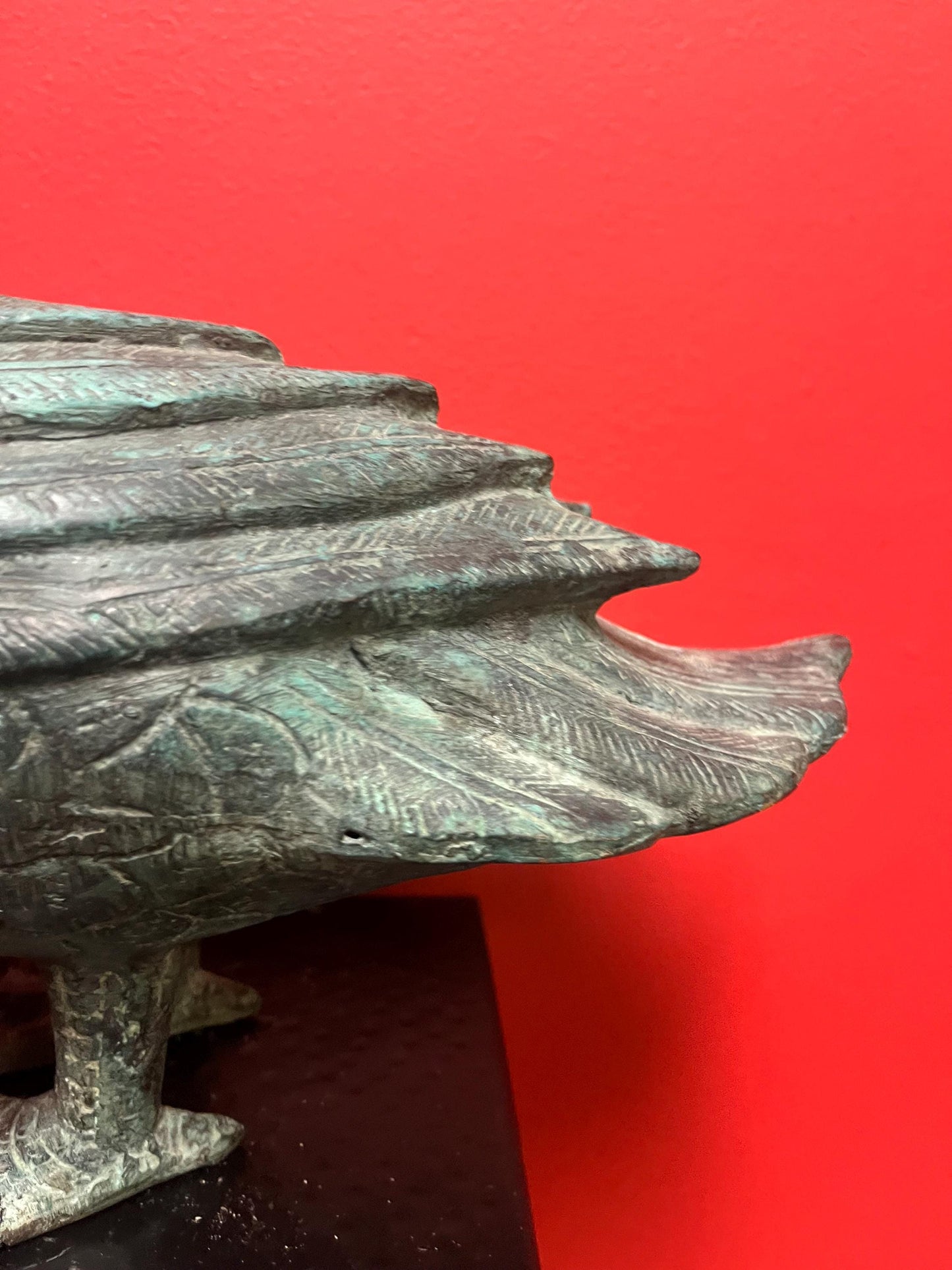 Stunning massive 13 x 9 high Asian  bronze   duck with wonderful Patina  over 2 kg  impressive bronze - great value