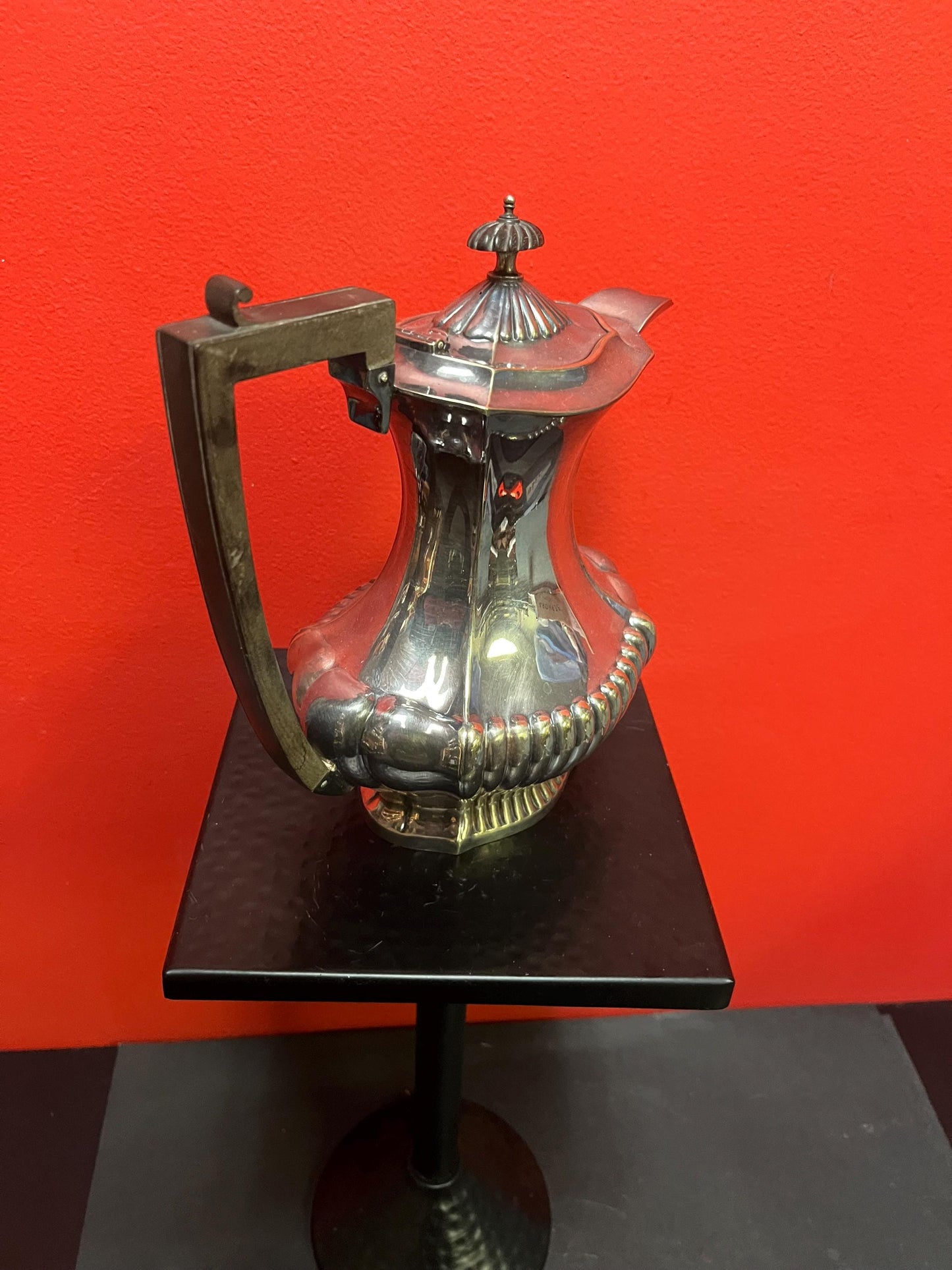 10 inch tall English silver plated coffee pot in great condition  great price