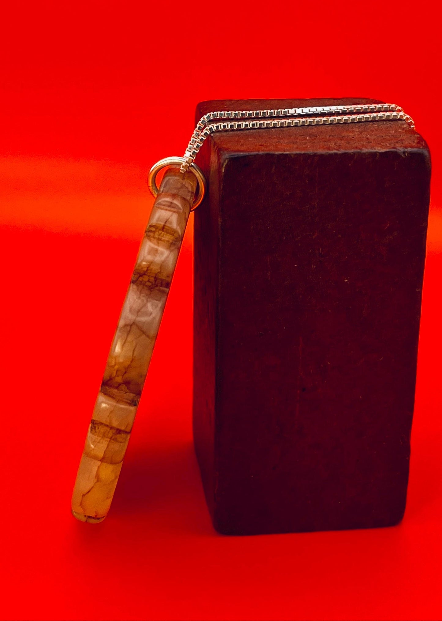 Amazing 2.25 inch jade pendant on silver chain