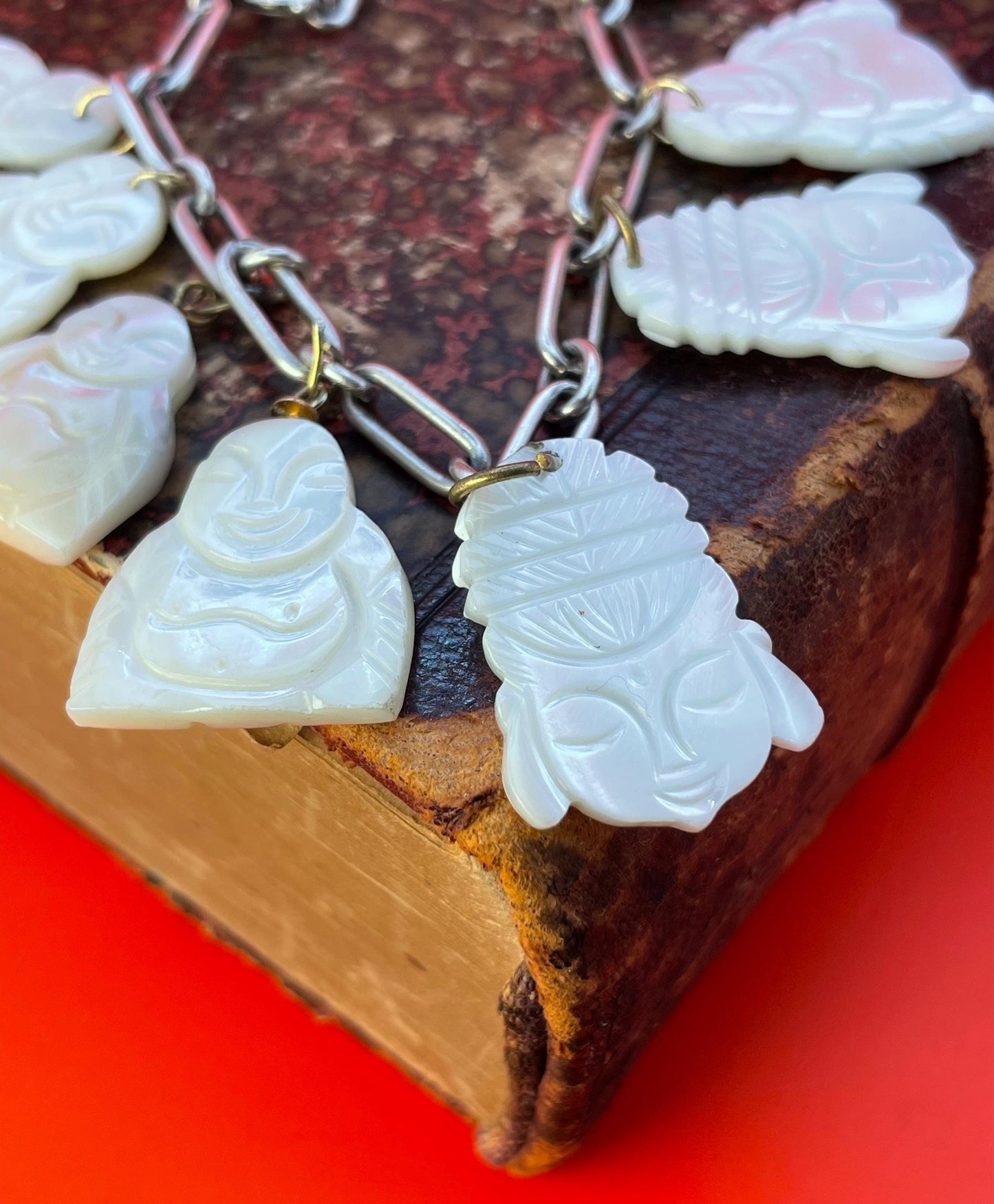 Mother of Pearl Buddha charm bracelet