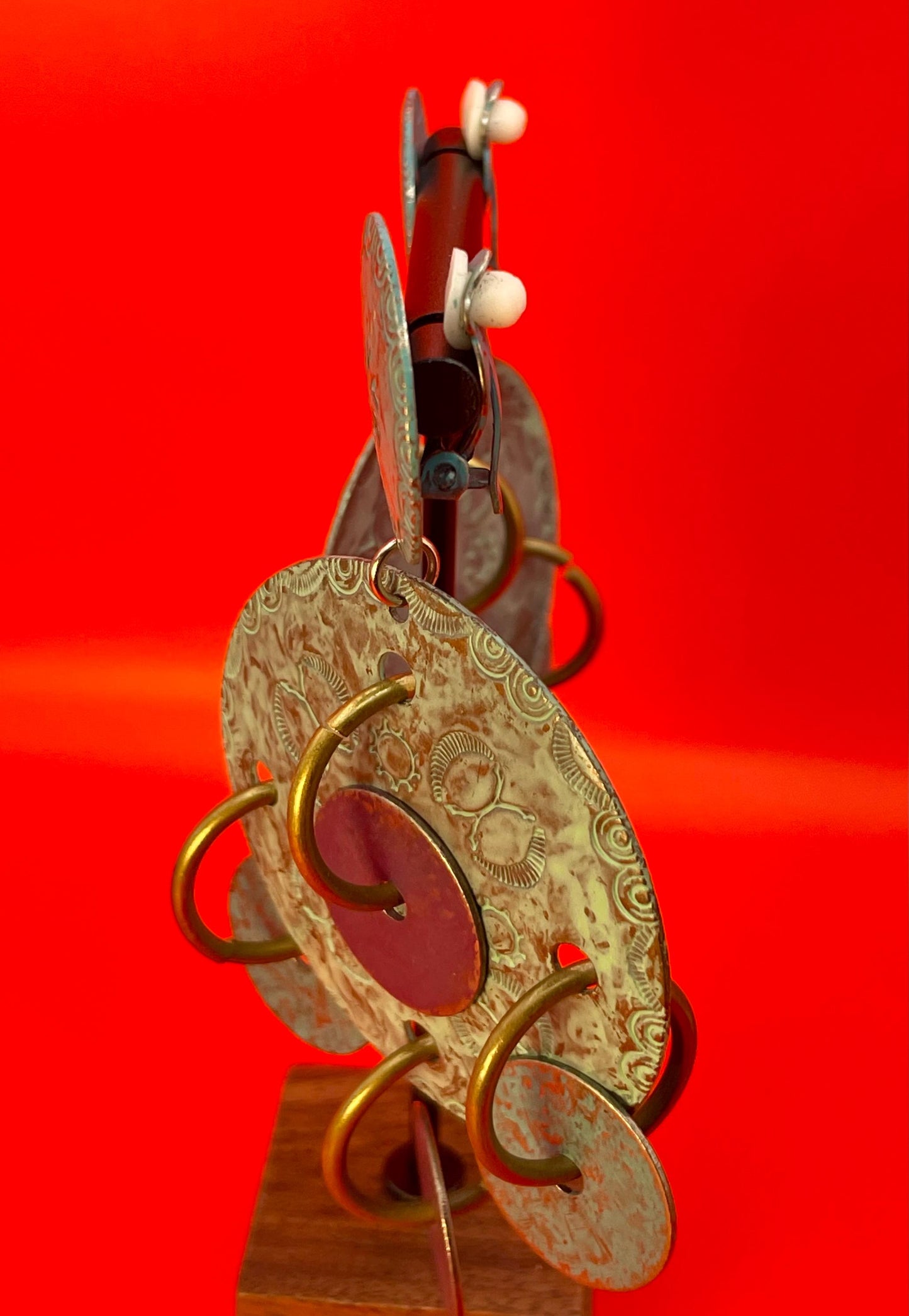 4 inch Vintage Bronze Earrings