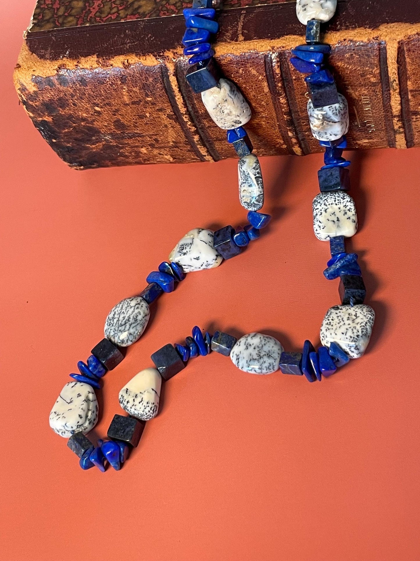 Stunning 24 inch Lapis Lazuli Stone Necklace