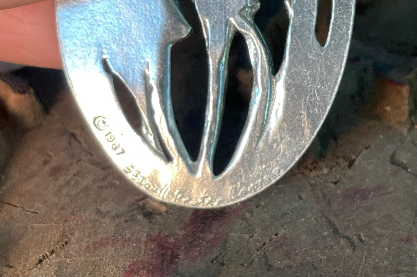 2.5 inch Pewter Iris Brooch