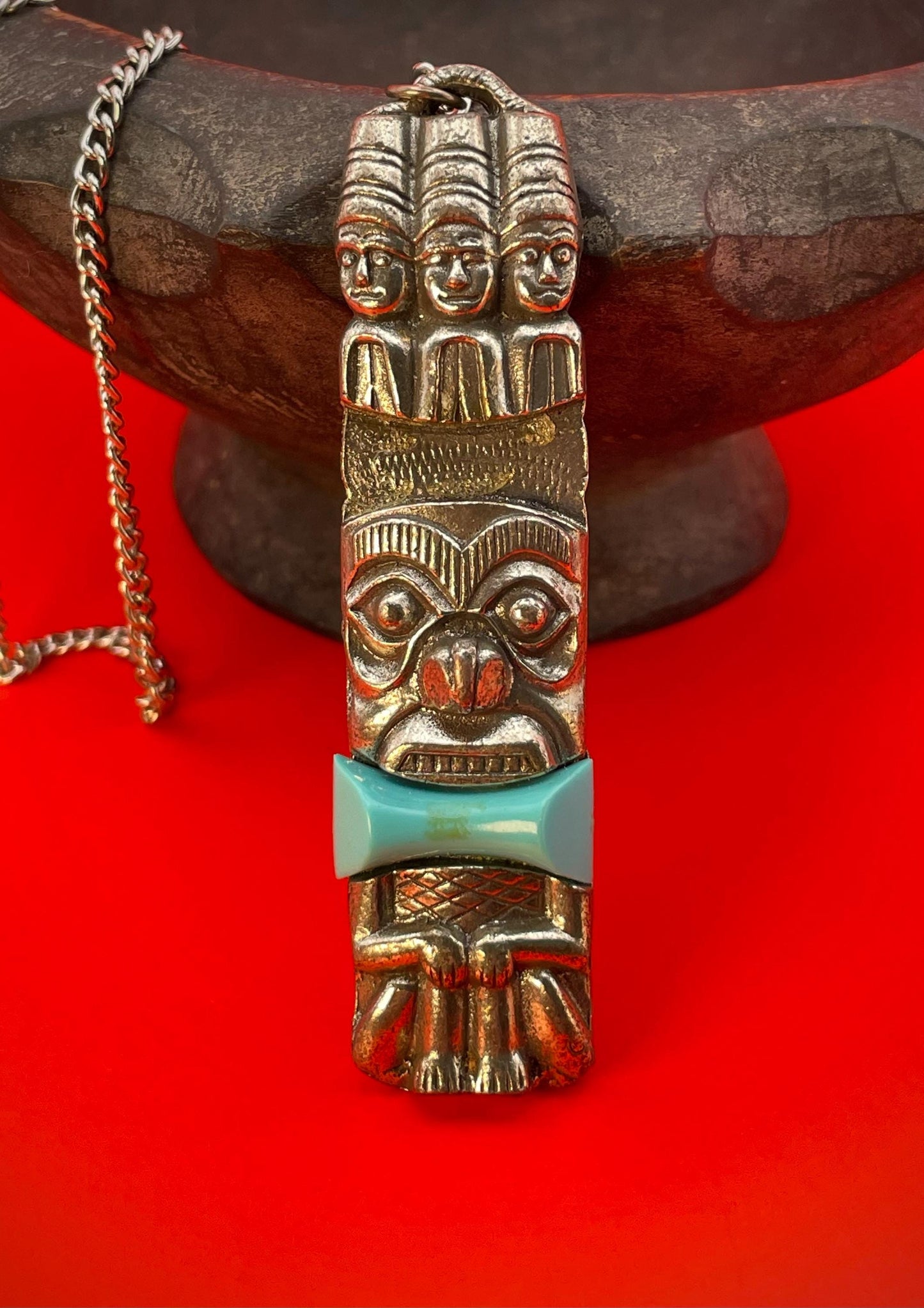 Unique tribal Pendant silver Necklace