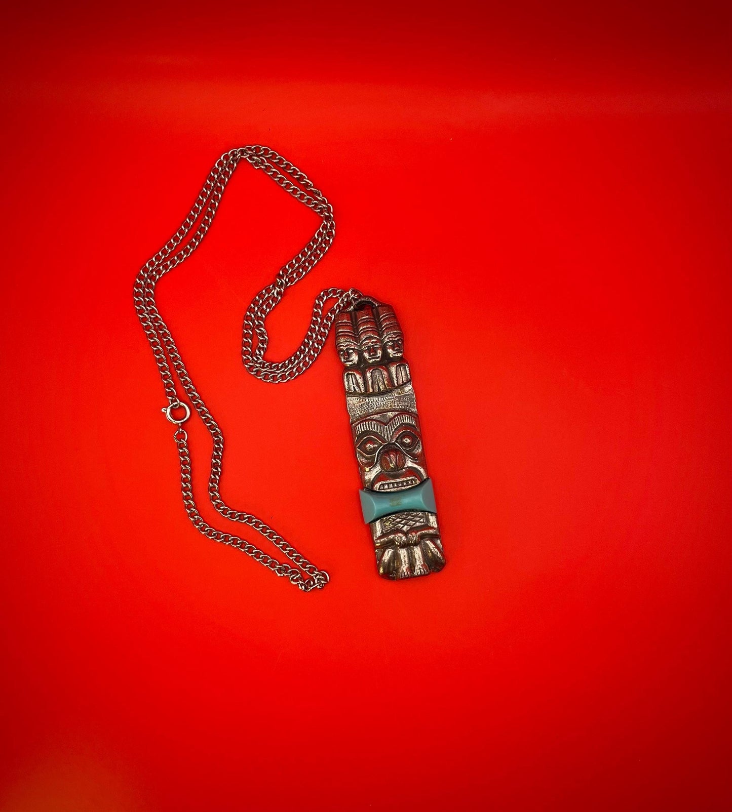 Unique tribal Pendant silver Necklace