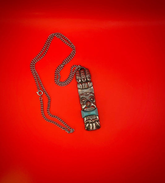 Unique tribal Pendant silver Necklace