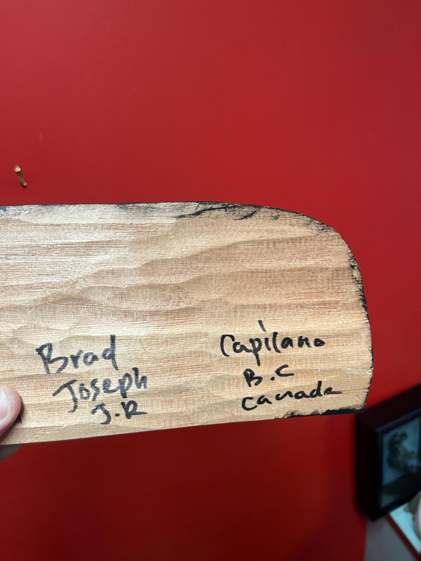 Beautiful 23 x 5 indigenous first nations specific northwest raven  plaque by Brad Joseph Junior  signed and great detail  ready to hang