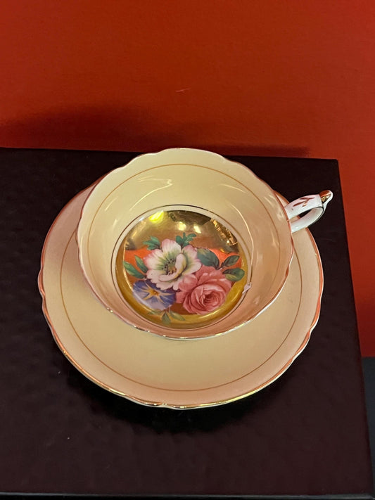 Absolutely gorgeous, antique paragon, double head cup and saucer in total mint condition  wonderful piece