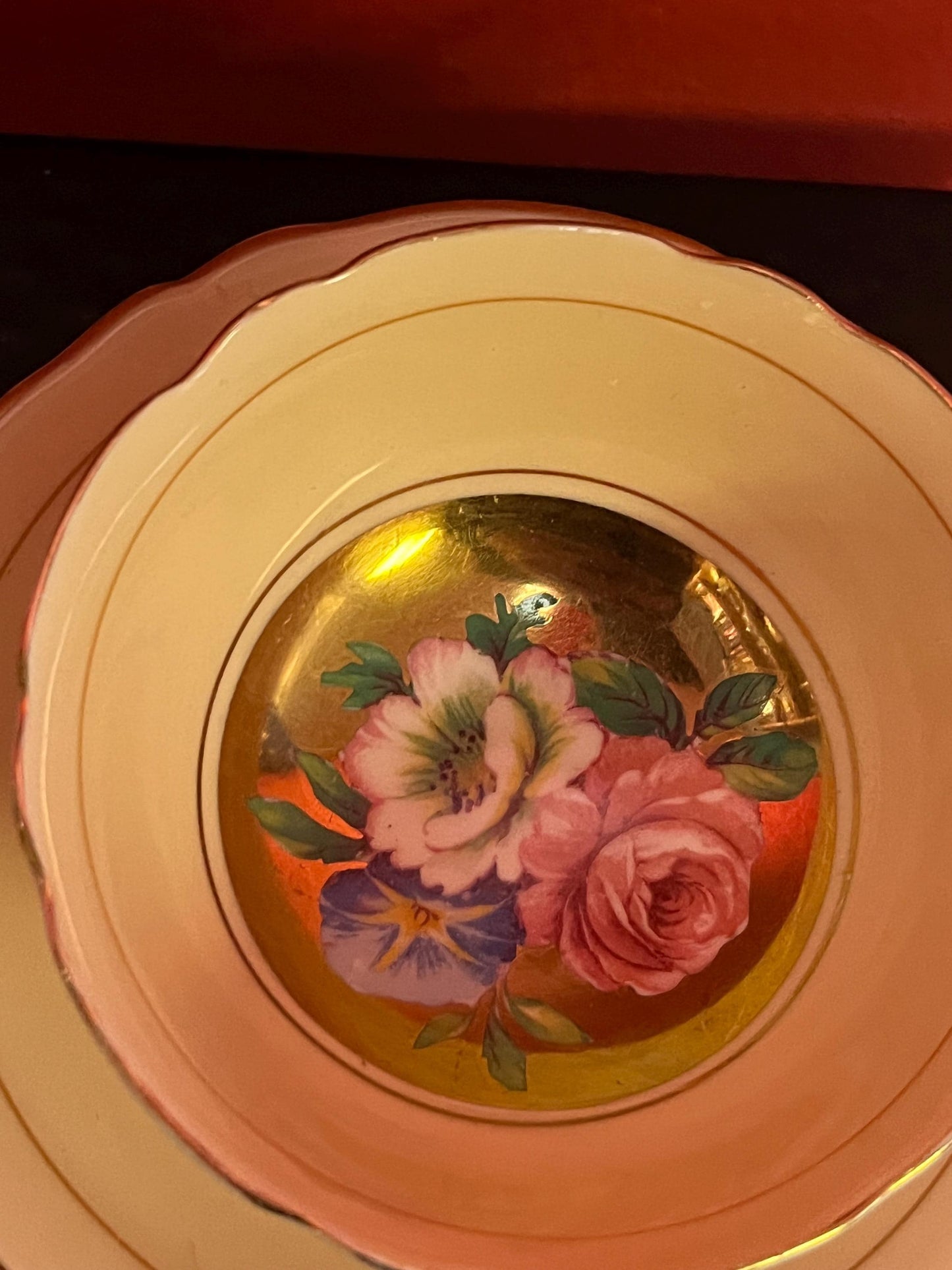 Absolutely gorgeous, antique paragon, double head cup and saucer in total mint condition  wonderful piece