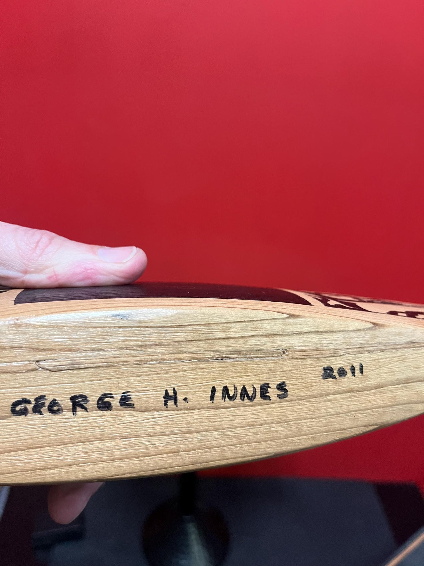 Amazing indigenous first Nations Pacific Northwest coast 21 x 3 x 2 1/2 cedar painted canoe on fitted stand  great value  Native canoe