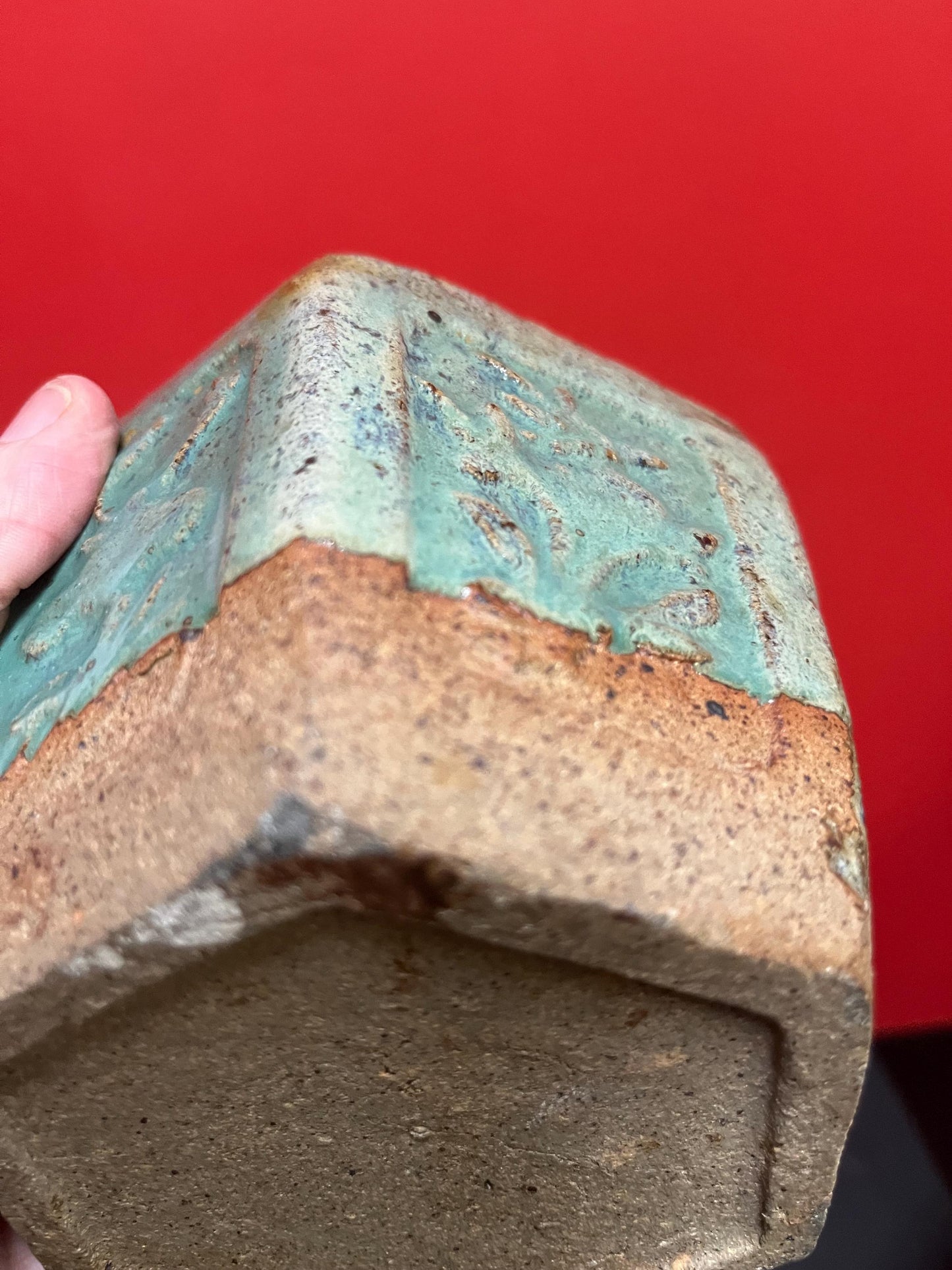 Super old 5 1/2 inch tall Chinese ginger jar in good condition  really wonderful example