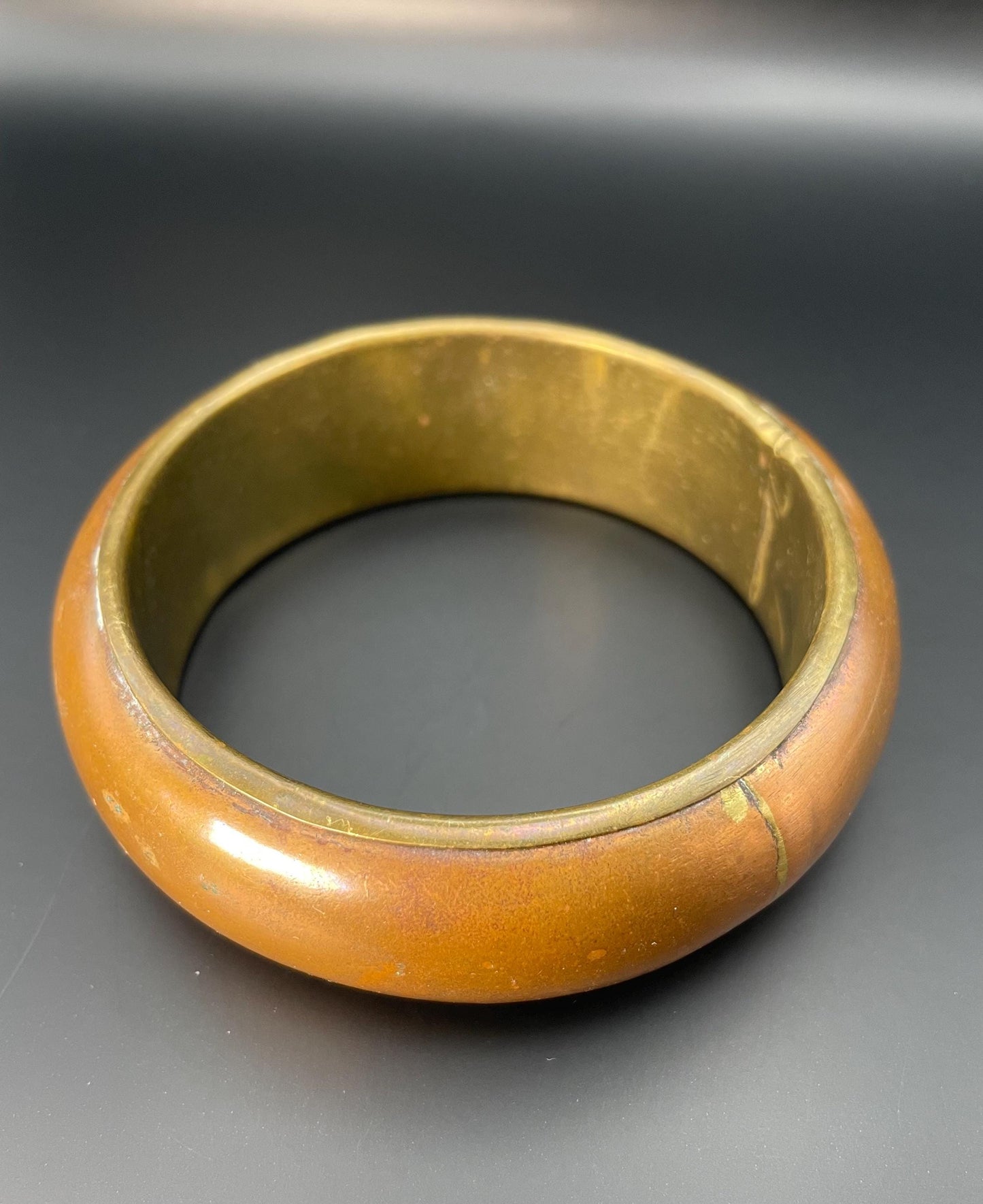 Brass & Copper tone Bracelet  Mixed Metal Jewelry Elegant