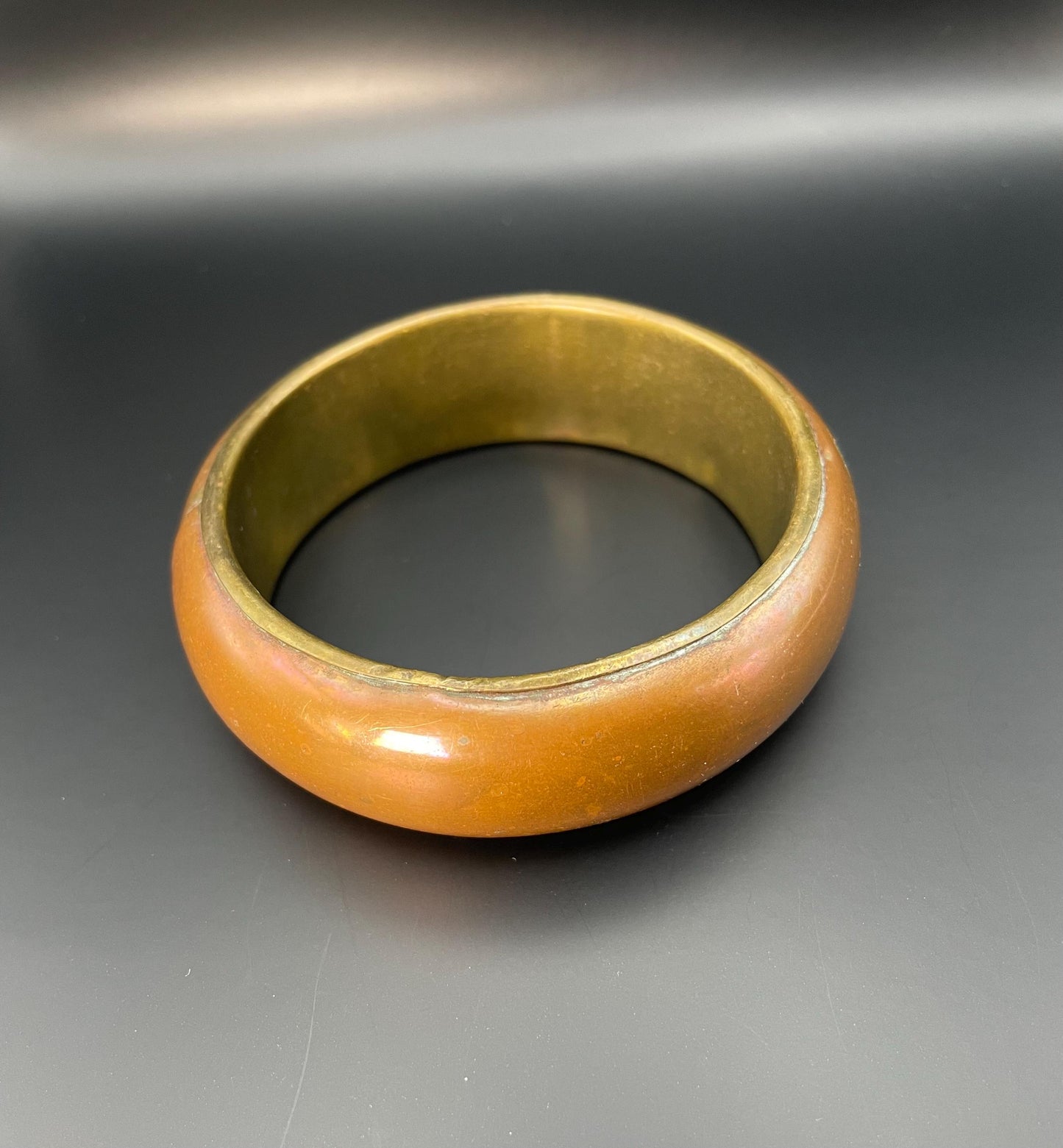 Brass & Copper tone Bracelet  Mixed Metal Jewelry Elegant