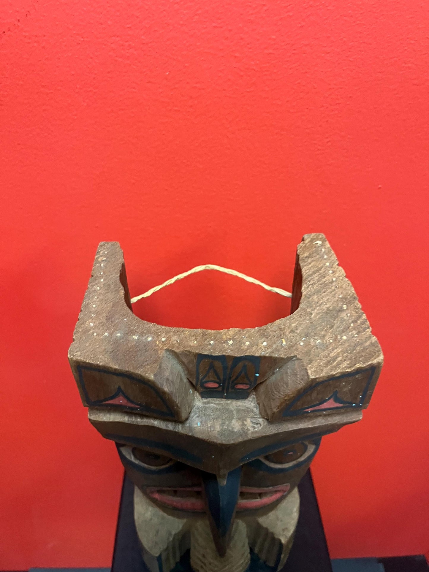Indigenous antique mask - 11 x 6  indigenous first nations Pacific Northwest Coast mid 20th century signed mask  Nanaimo  wow