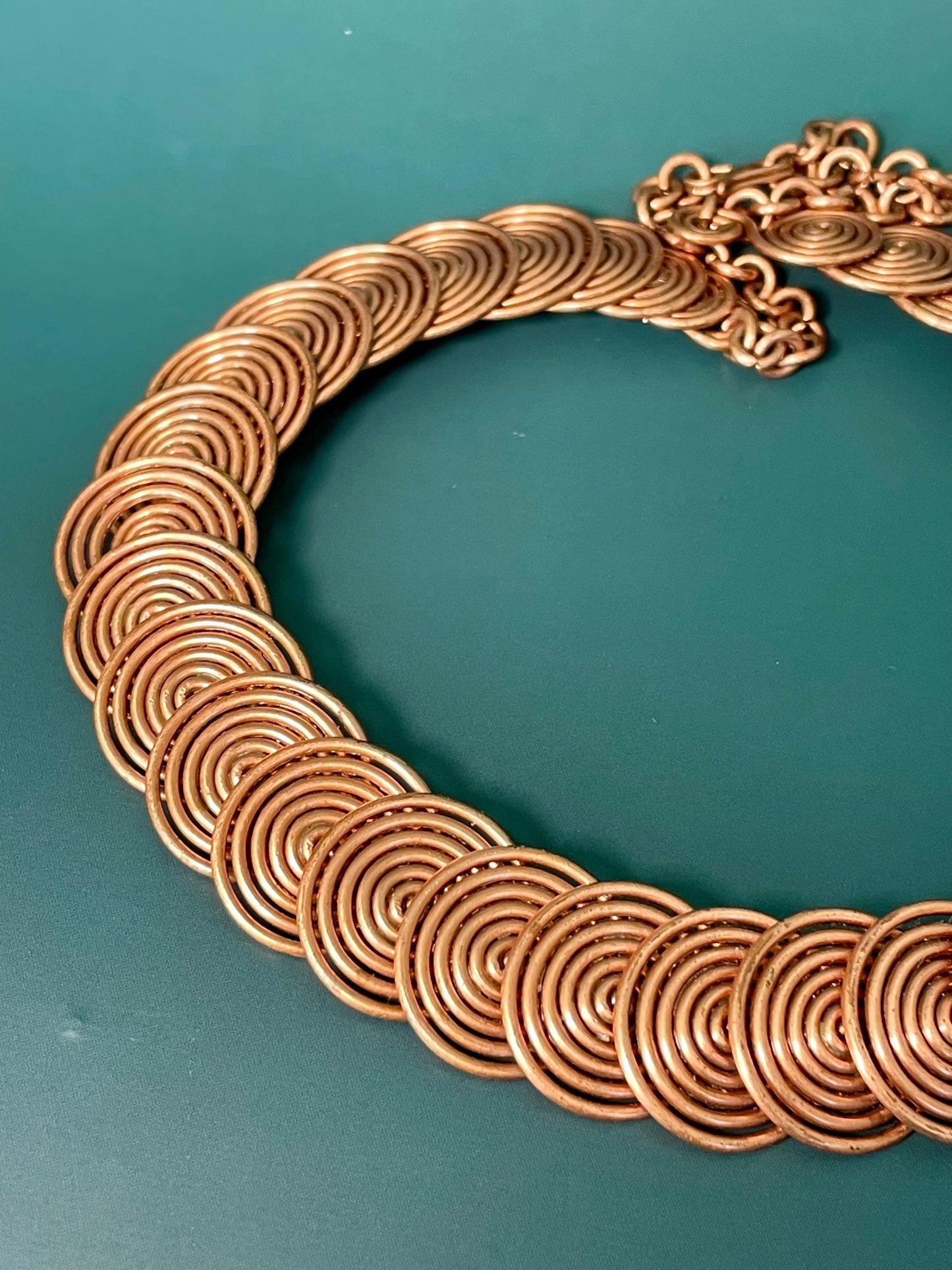 Adjustable Copper Choker Necklace  5 to 7