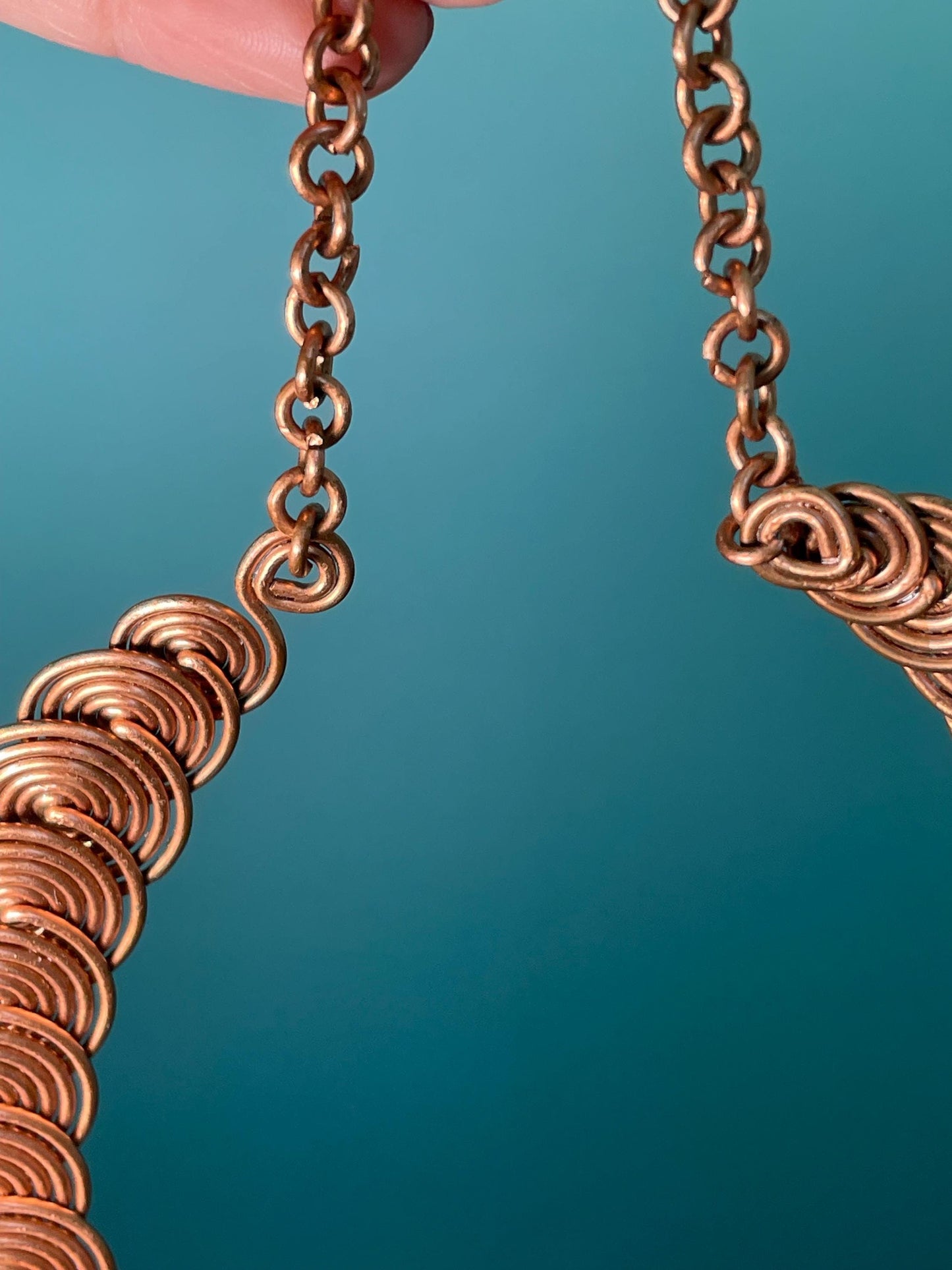 Adjustable Copper Choker Necklace  5 to 7