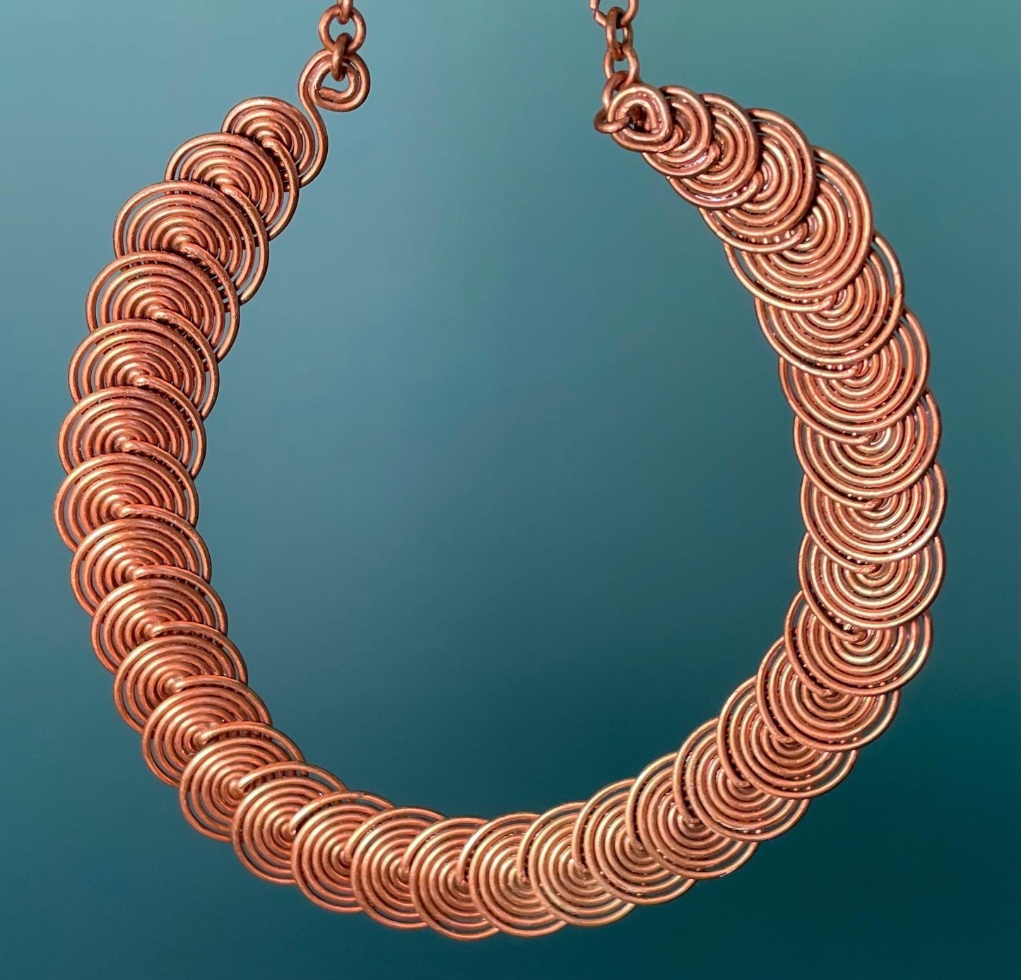 Adjustable Copper Choker Necklace  5 to 7