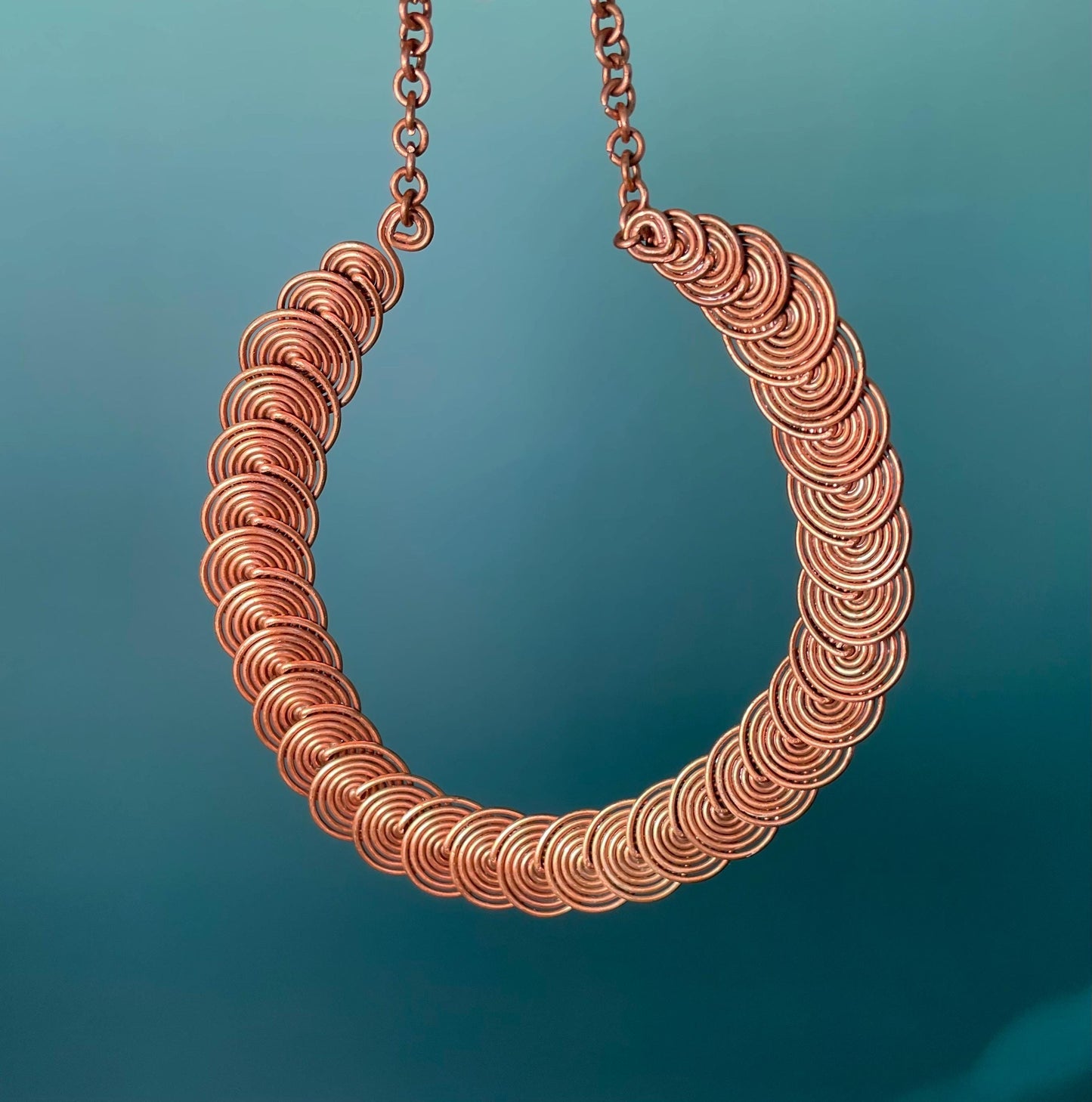 Adjustable Copper Choker Necklace  5 to 7