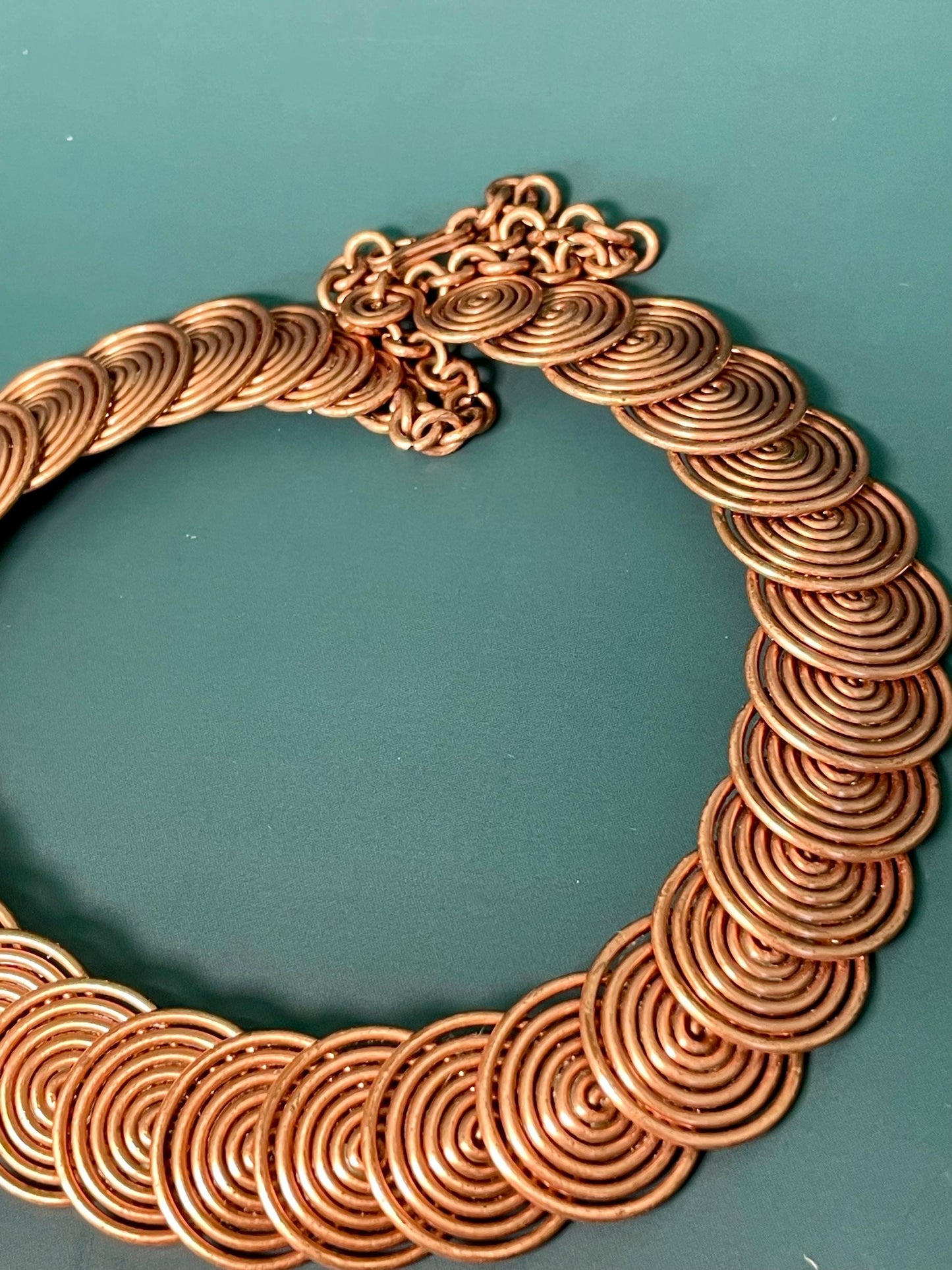 Adjustable Copper Choker Necklace  5 to 7