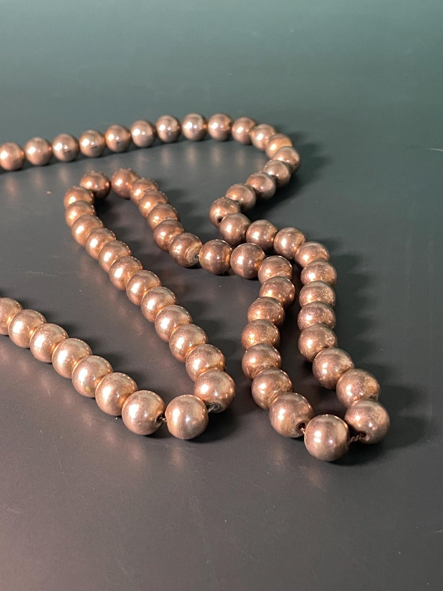 Classic 30 Metallic Bead Necklace