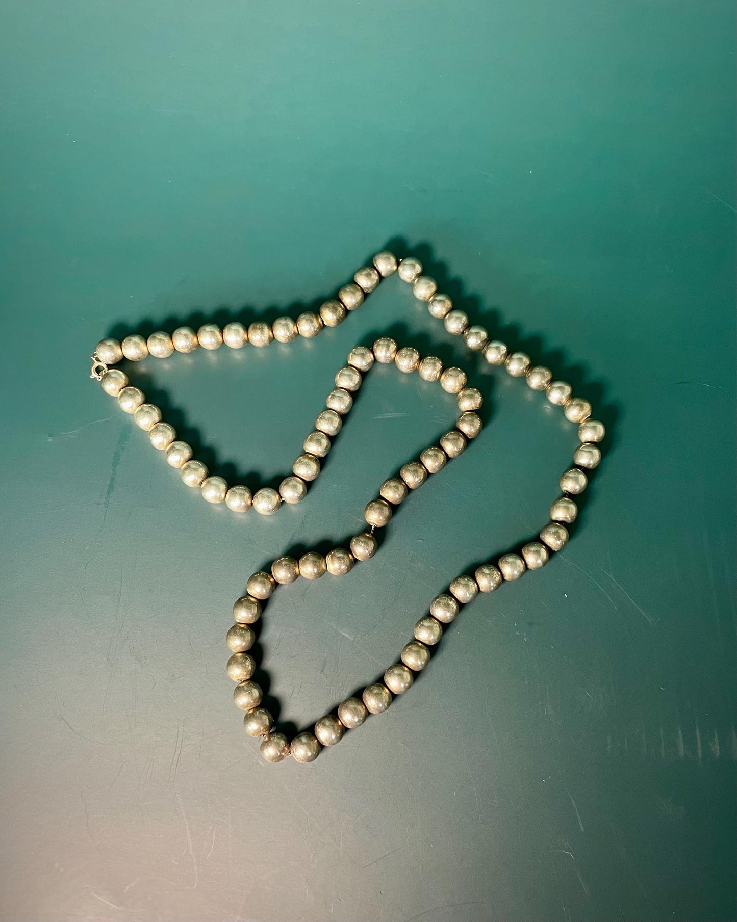 Classic 30 Metallic Bead Necklace