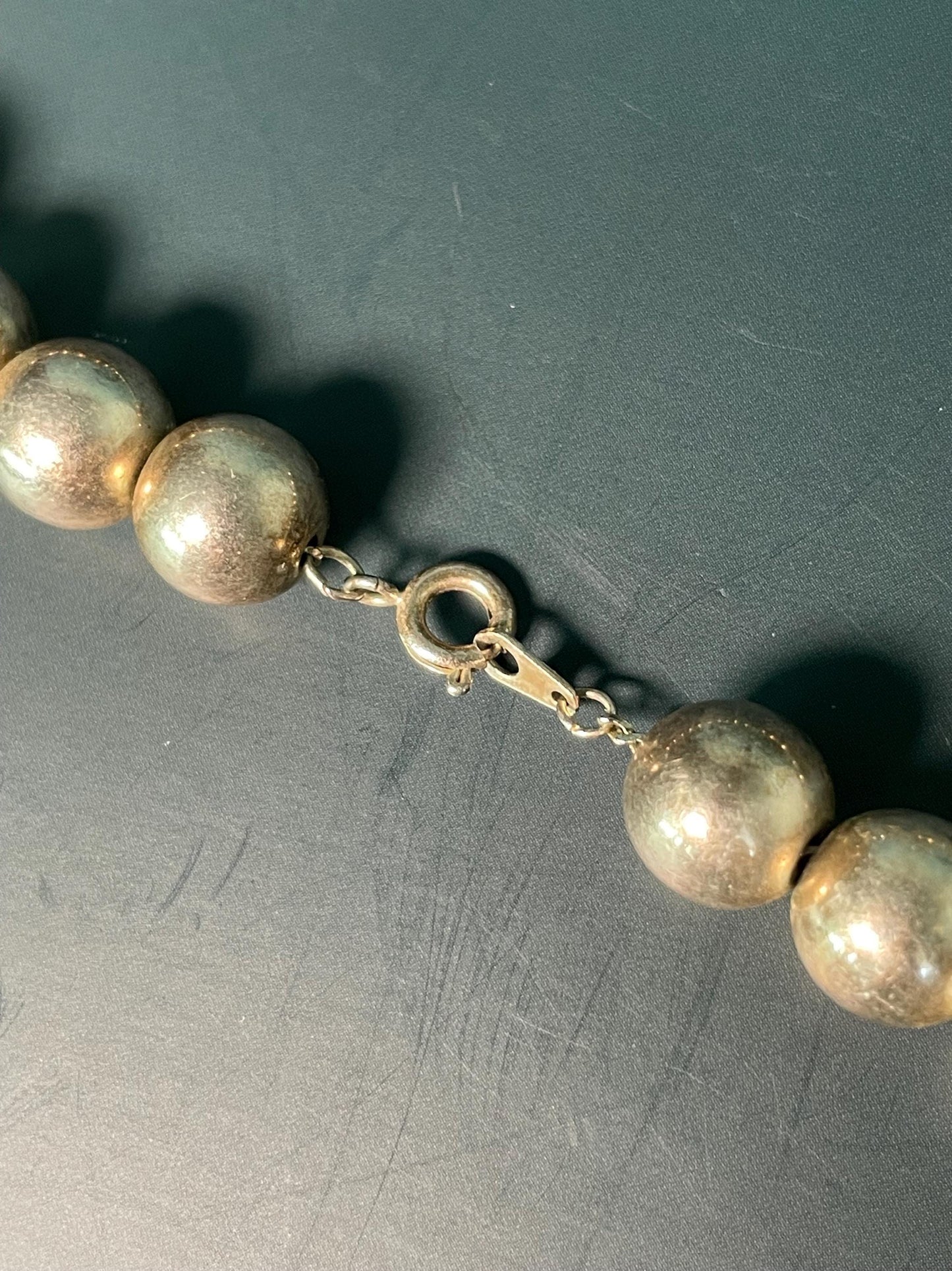 Classic 30 Metallic Bead Necklace