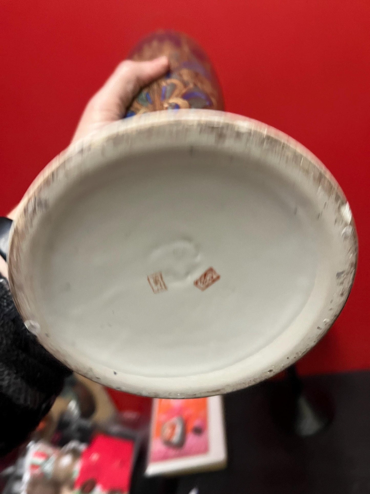 19 inch tall stunning antique European signed vase  art nouveau special  mint condition