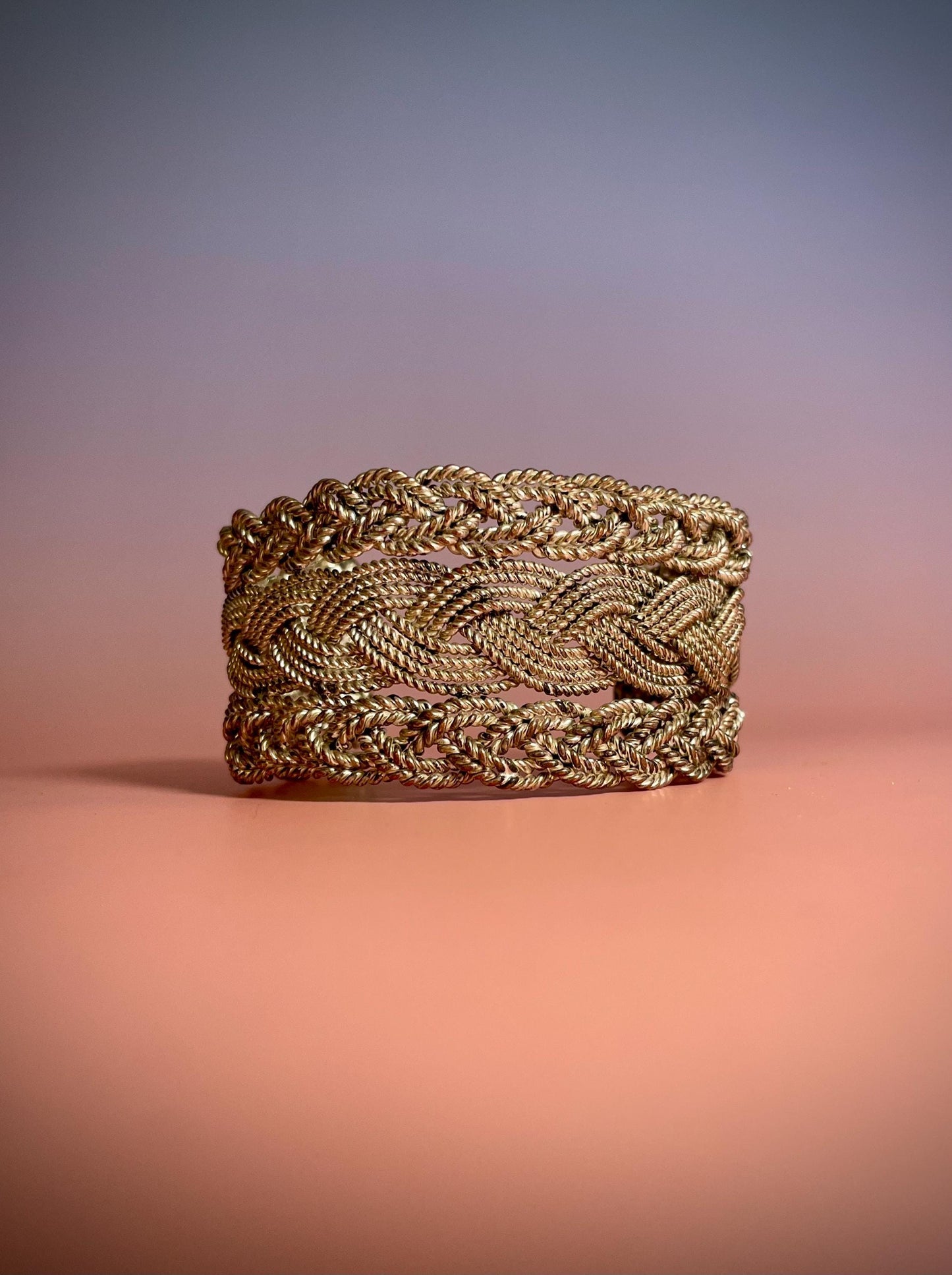 2.5 inch untested silver filigree cuff bracelet