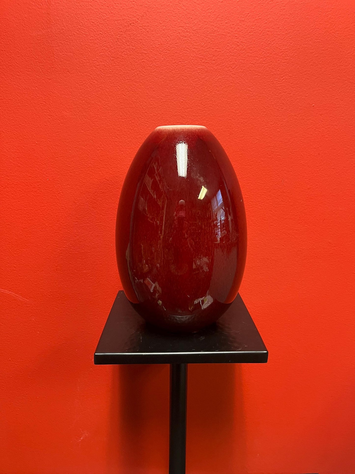 Amazing antique Chinese sang de beouf 10 inch tall vase  mint condition and great price  stunning glaze  Chinese Antiques