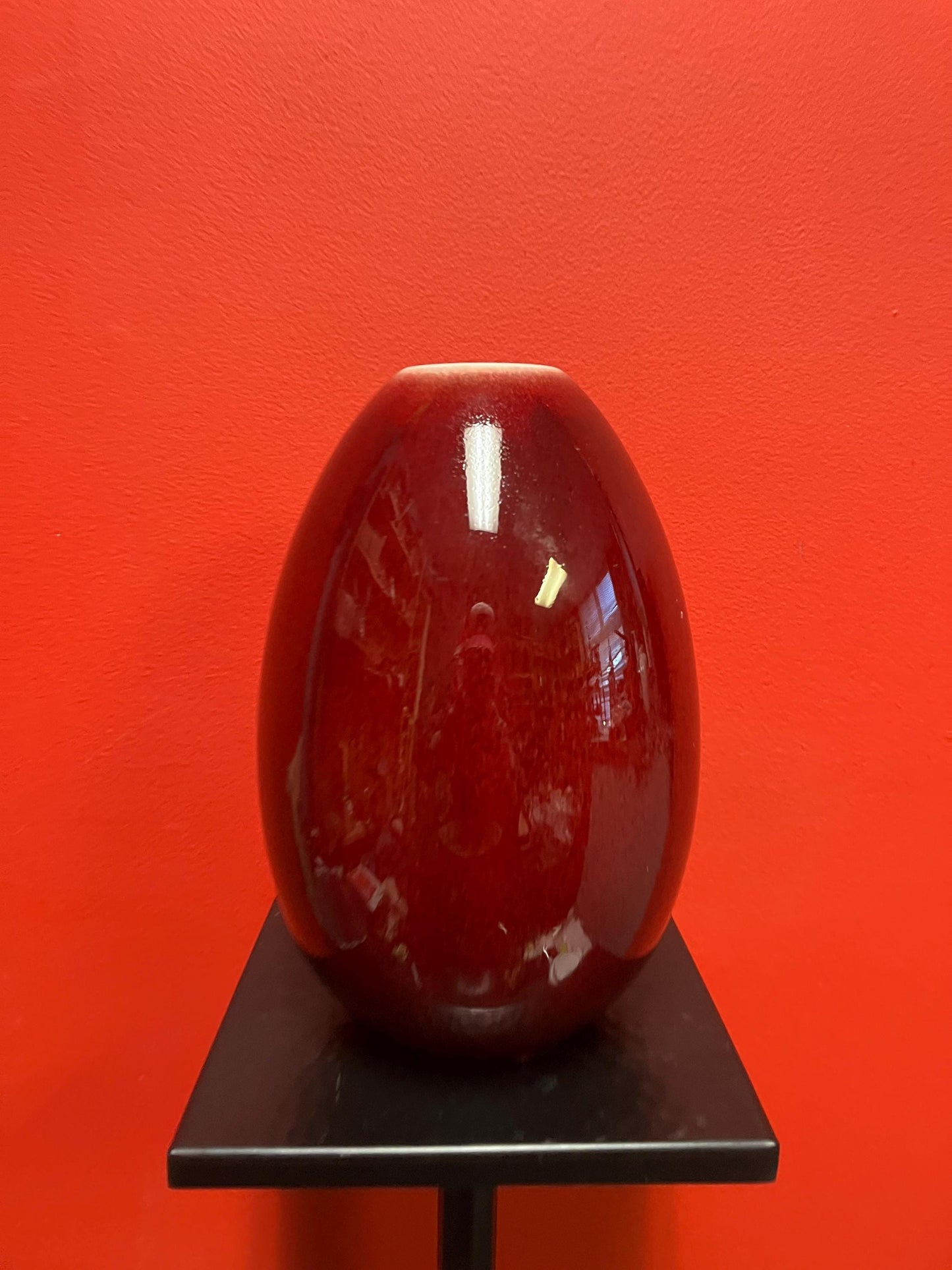 Amazing antique Chinese sang de beouf 10 inch tall vase  mint condition and great price  stunning glaze  Chinese Antiques