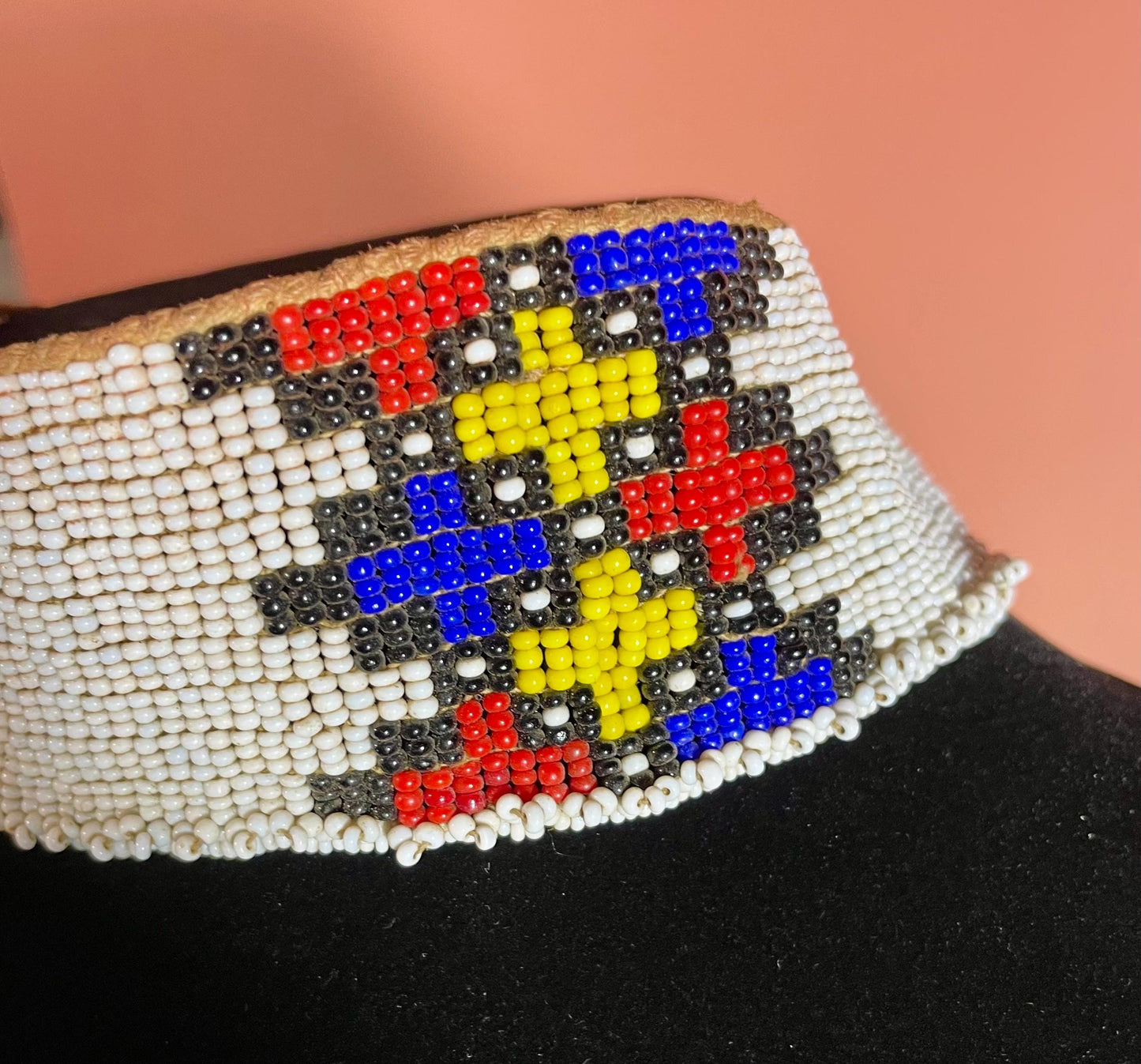 12 inch Authentic Zulu Tribe African Beaded Choker Necklace