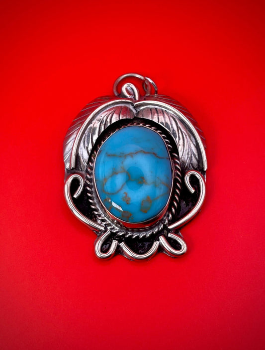 925 Navajo Silver and Tuquoise Pendant