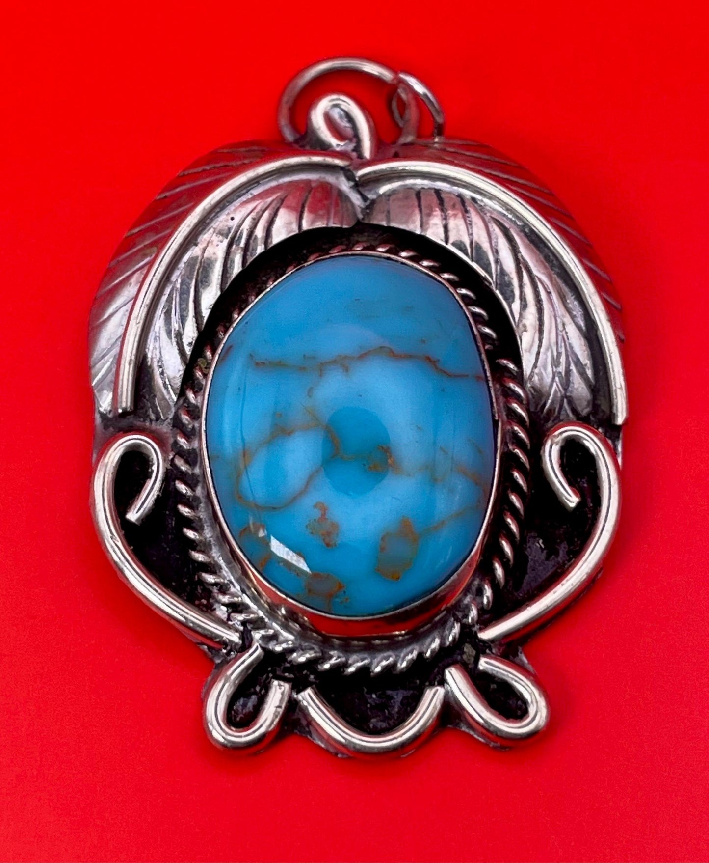 925 Navajo Silver and Tuquoise Pendant
