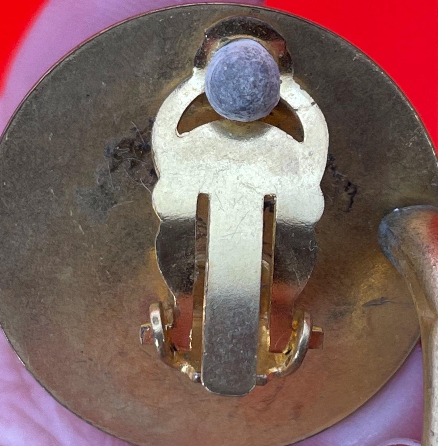 4 inch Mid-Century Modern Metal Clip on Earrings