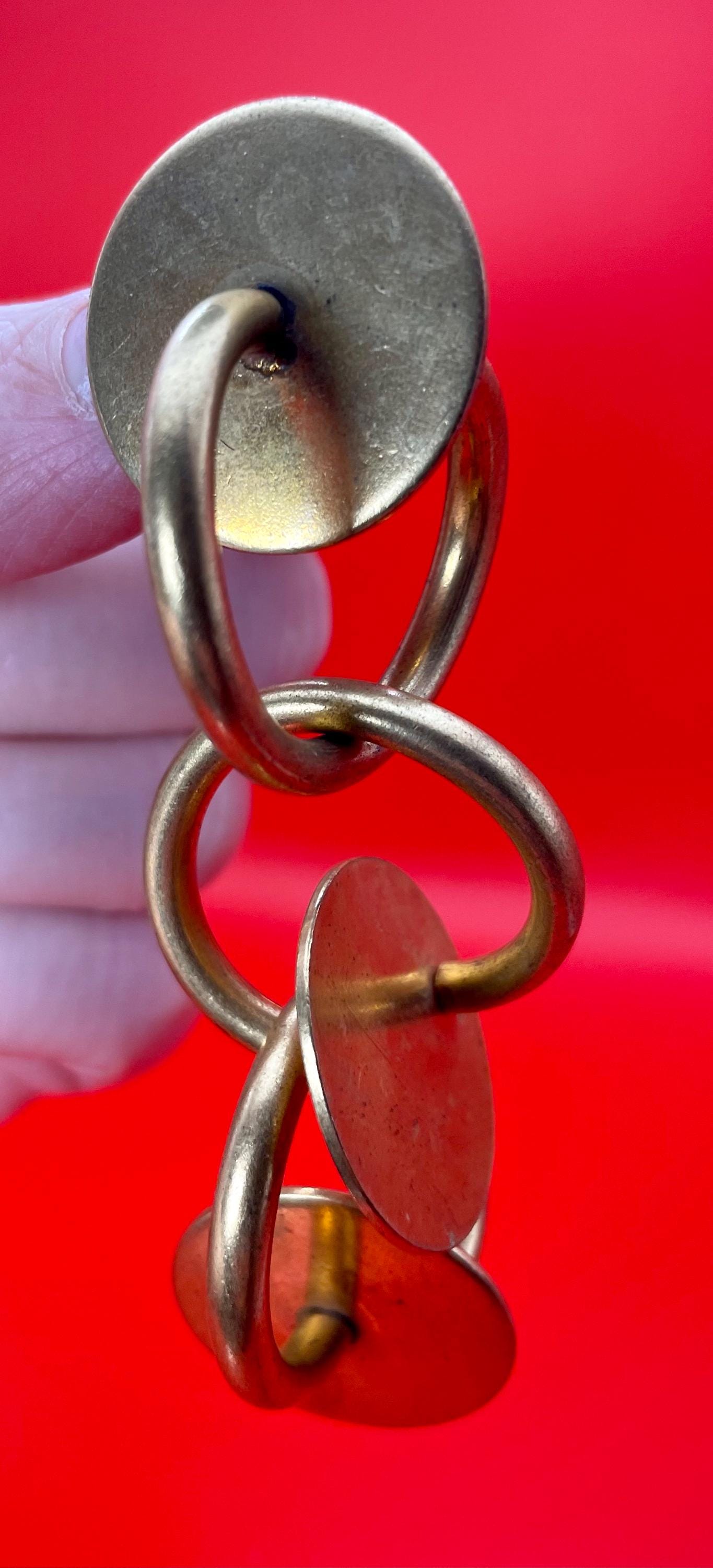 4 inch Mid-Century Modern Metal Clip on Earrings